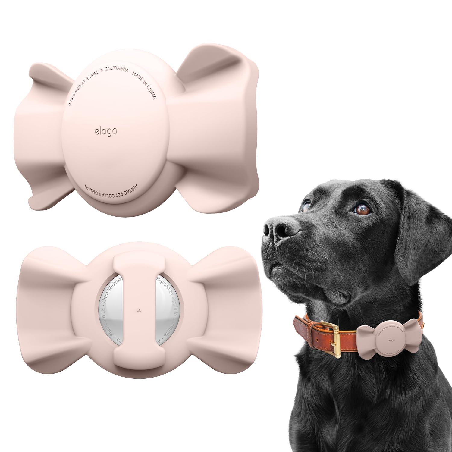 Elago Apple Silikon Pet Ribbon AirTag Kılıfı - Pembe 8809919811750