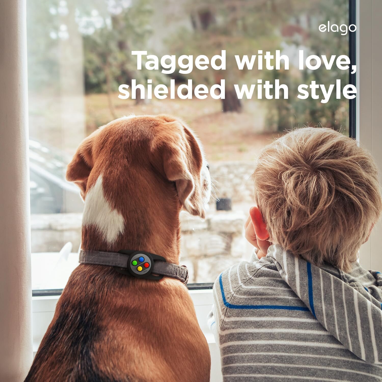 Elago Apple Silikon Pet W5 AirTag Kılıfı - Siyah 8809919811774