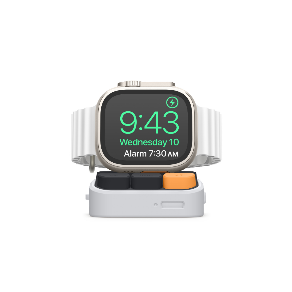 Elago Apple Watch Silikon Şarj Standı - Beyaz 8809919818698