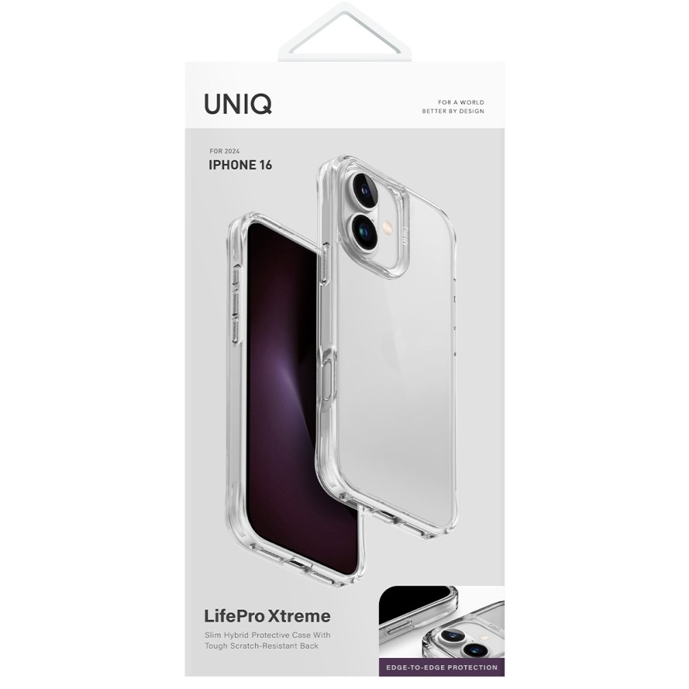 Uniq iPhone 16 LifePro Xtreme Kapak - Şeffaf 8886463689455