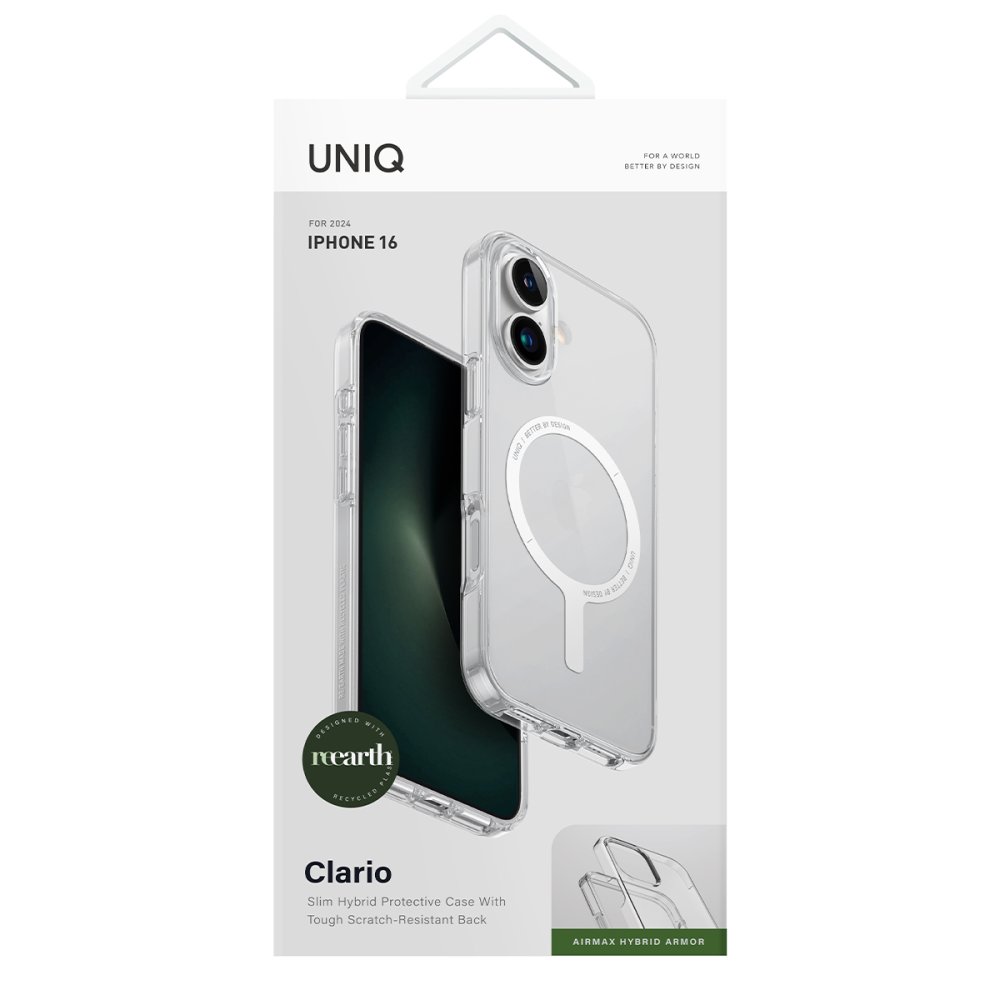 Uniq iPhone 16 Clario Magsafe Kapak - Şeffaf 8886463689509
