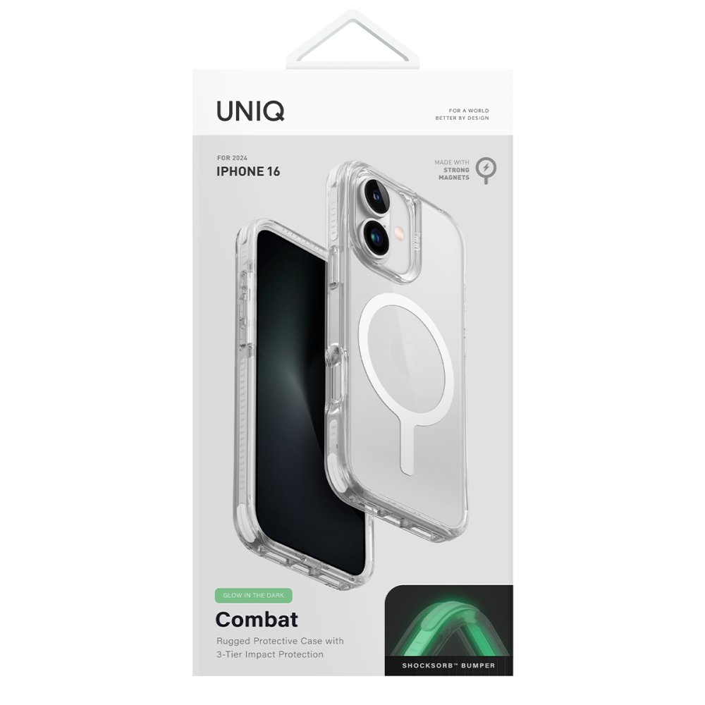 Uniq iPhone 16 Plus Combat Magsafe Kılıf - Beyaz 8886463689615