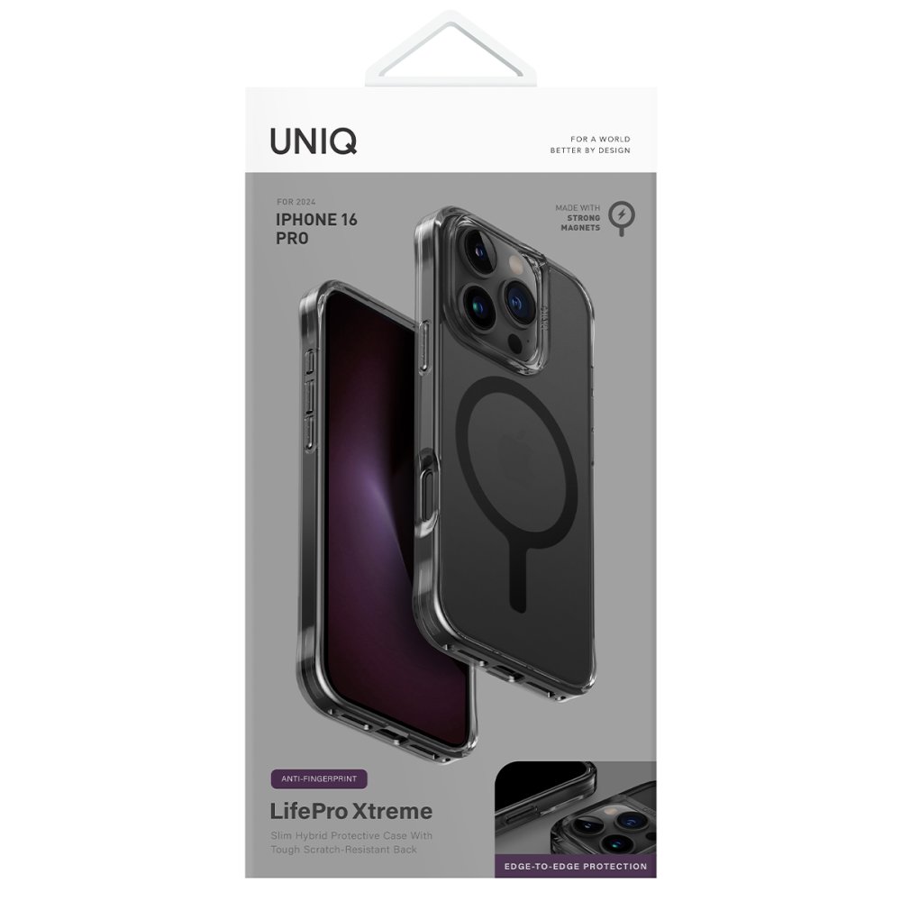 Uniq iPhone 16 Pro LifePro Magsafe Kapak - Siyah 8886463689660
