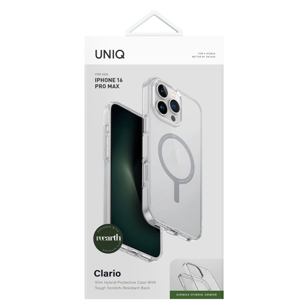 Uniq iPhone 16 Pro Clario Magsafe Kapak - Şeffaf 8886463689738