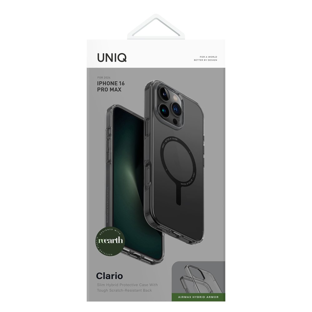 Uniq iPhone 16 Pro Clario Magsafe Kapak - Siyah 8886463689745