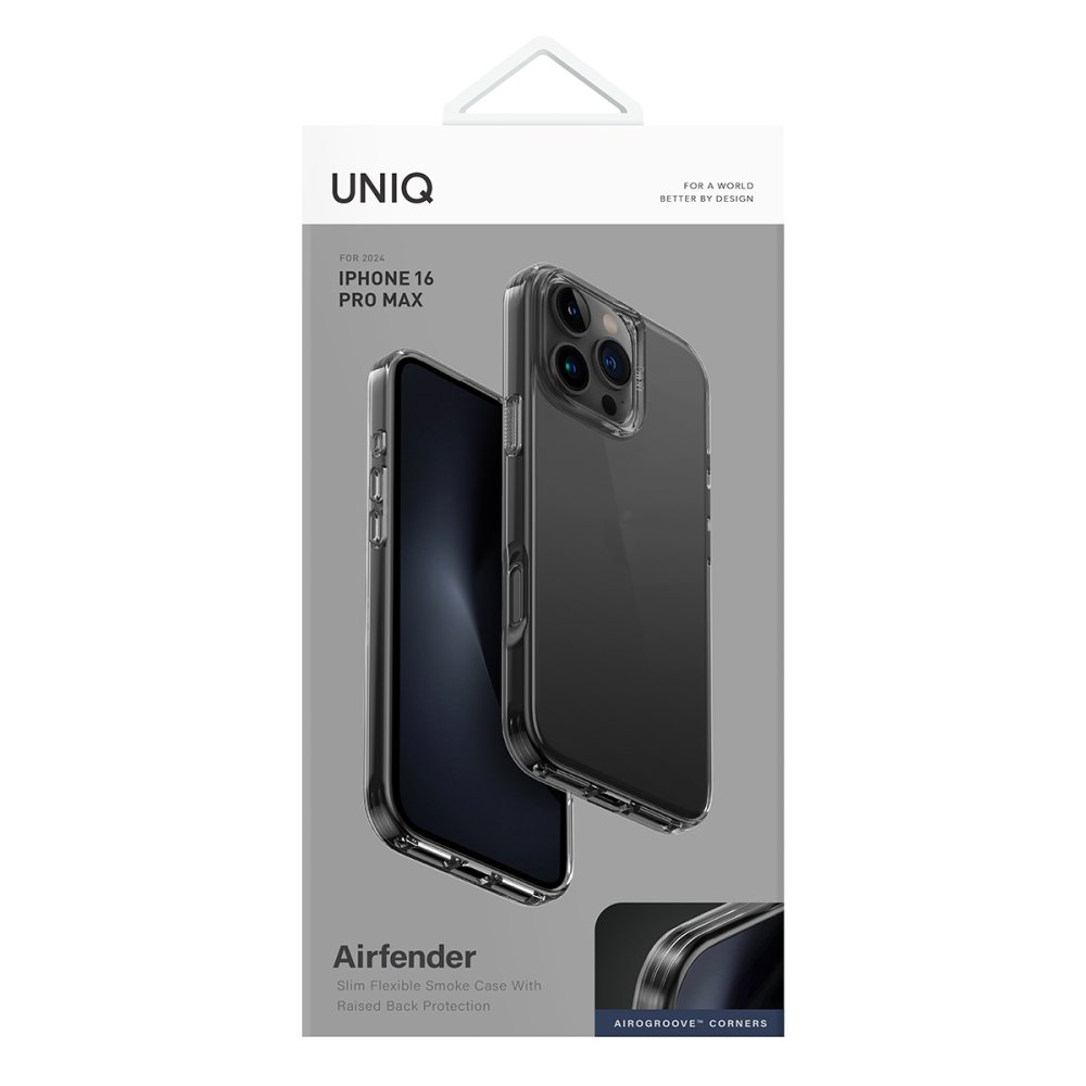 Uniq iPhone 16 Pro Max Air Fender Kapak - Füme 8886463689844