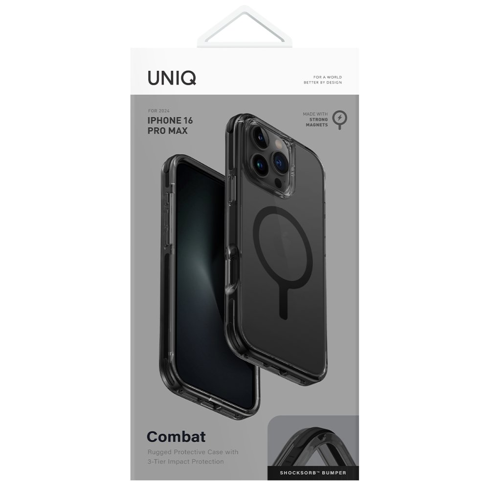 Uniq iPhone 16 Pro Max Combat Magsafe Kılıf-Siyah 8886463689899
