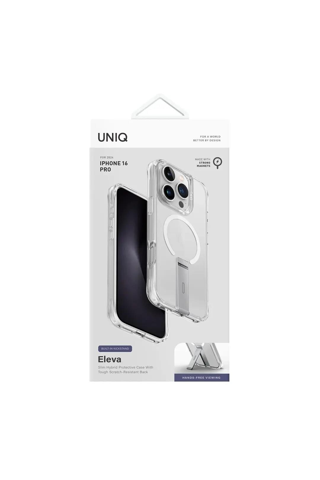 Uniq iPhone 16 Pro Max Stand Magsafe Kılıf-Şeffaf 8886463690734