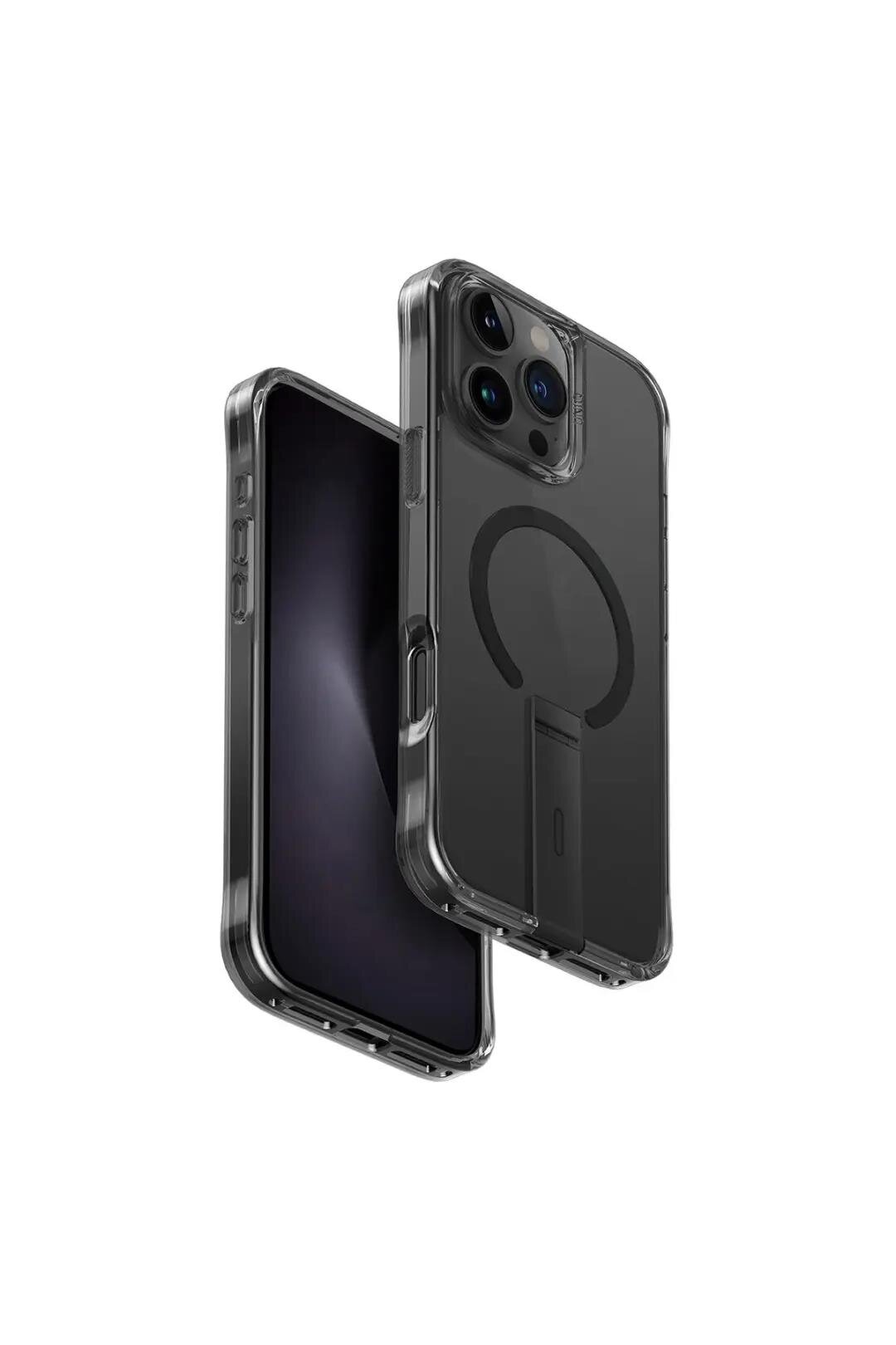 Uniq iPhone 16 Pro Max Standlı Magsafe Kılıf-Siyah 8886463690741