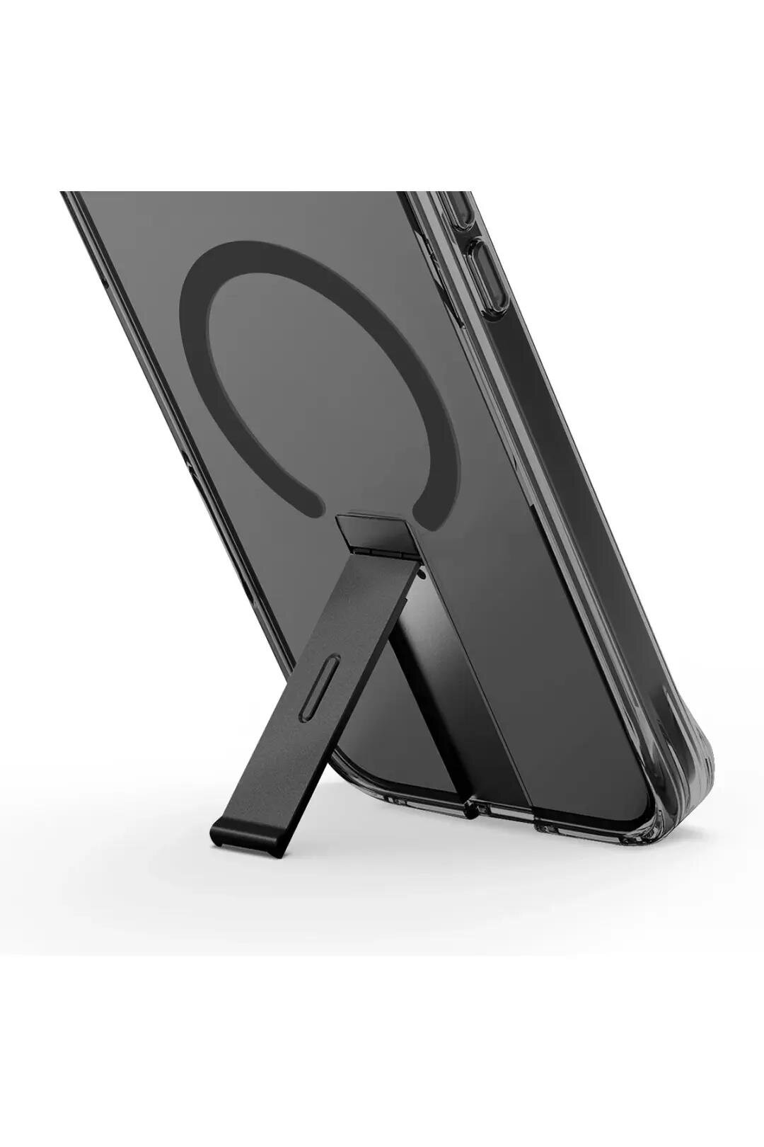 Uniq iPhone 16 Pro Max Standlı Magsafe Kılıf-Siyah 8886463690741