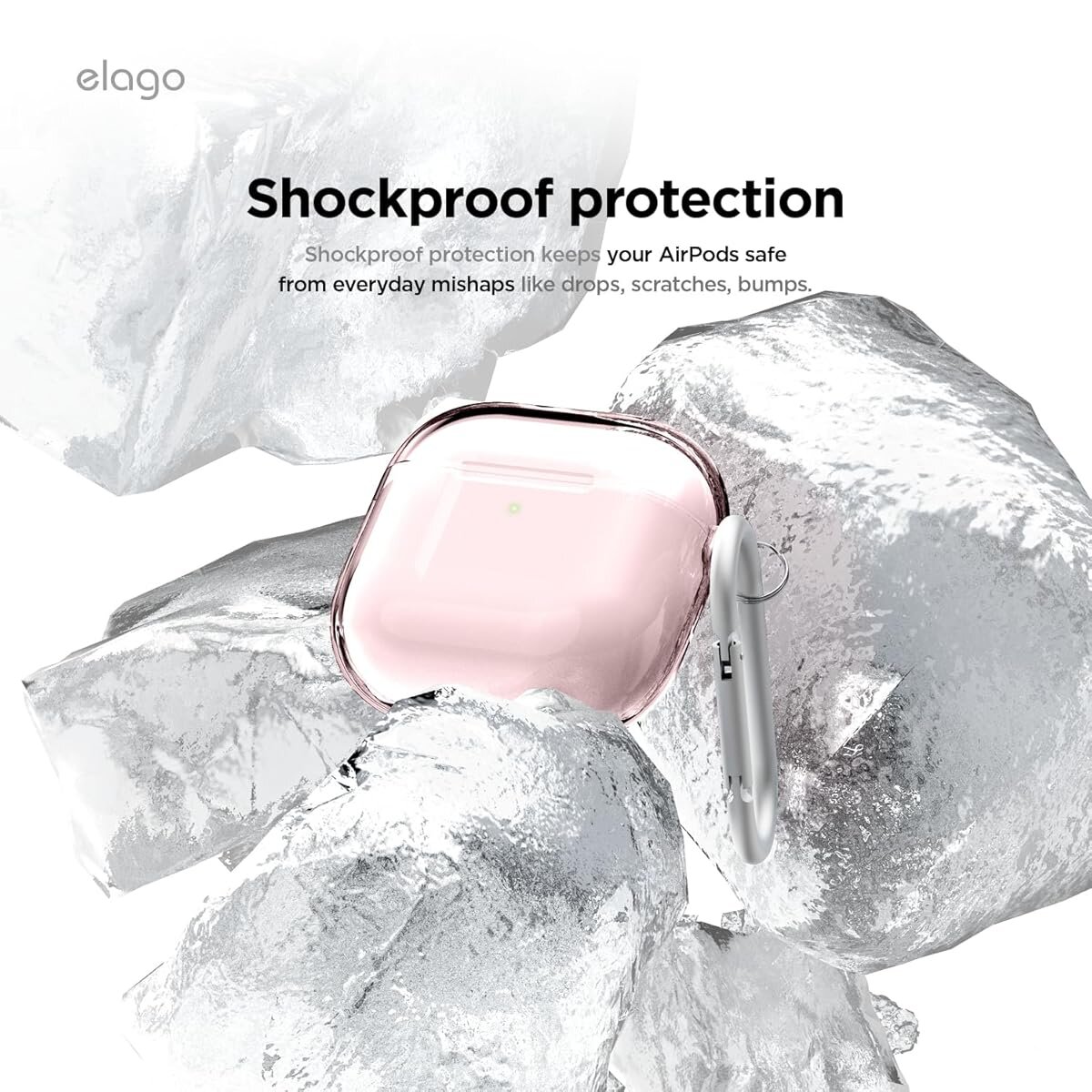 KA-Elago AirPods4 Clear Hang Case-Lovely Pink EAP4CL-HANG-LPK