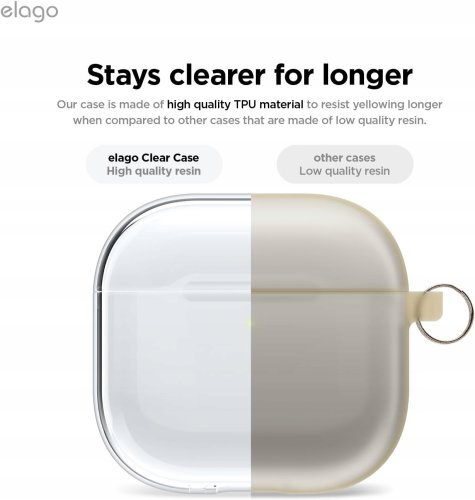 KA-Elago AirPods4 Clear Hang case-Transparent EAP4CL-HANG-TR