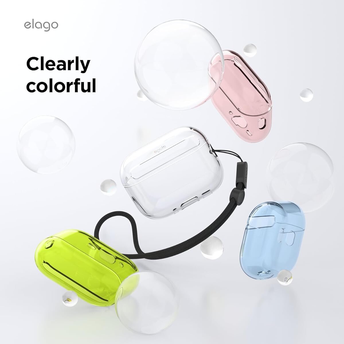 Elago AirPods Pro 3 Şeffaf Kayışlı Kılıf EAPP3CL-STRAP-TR