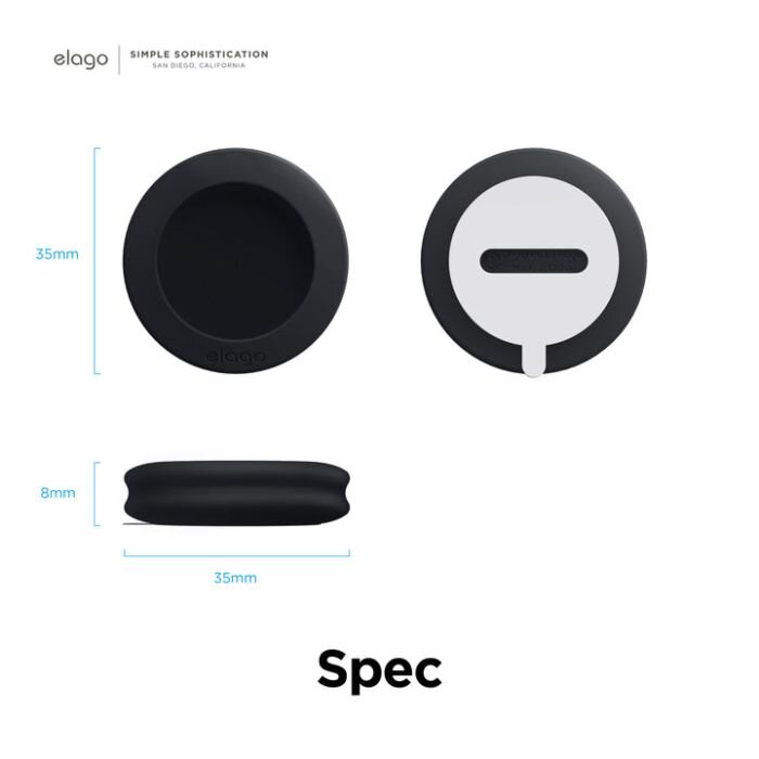 Elago Apple Silikon AirTag Kılıfı EATPAD-BK-2P