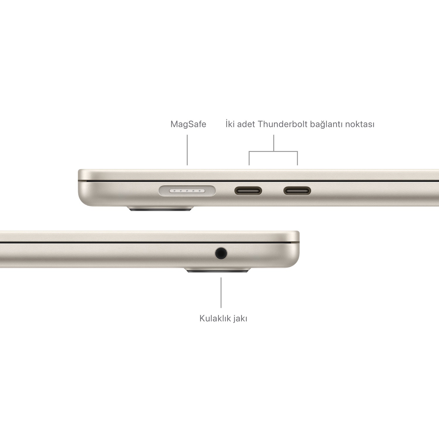 Apple MacBook Air 15 inç M3 Çip 8 Çekirdekli CPU 10 Çekirdekli GPU 24GB Bellek 512GB SSD Yıldız Işığı MC9K4TU/A
