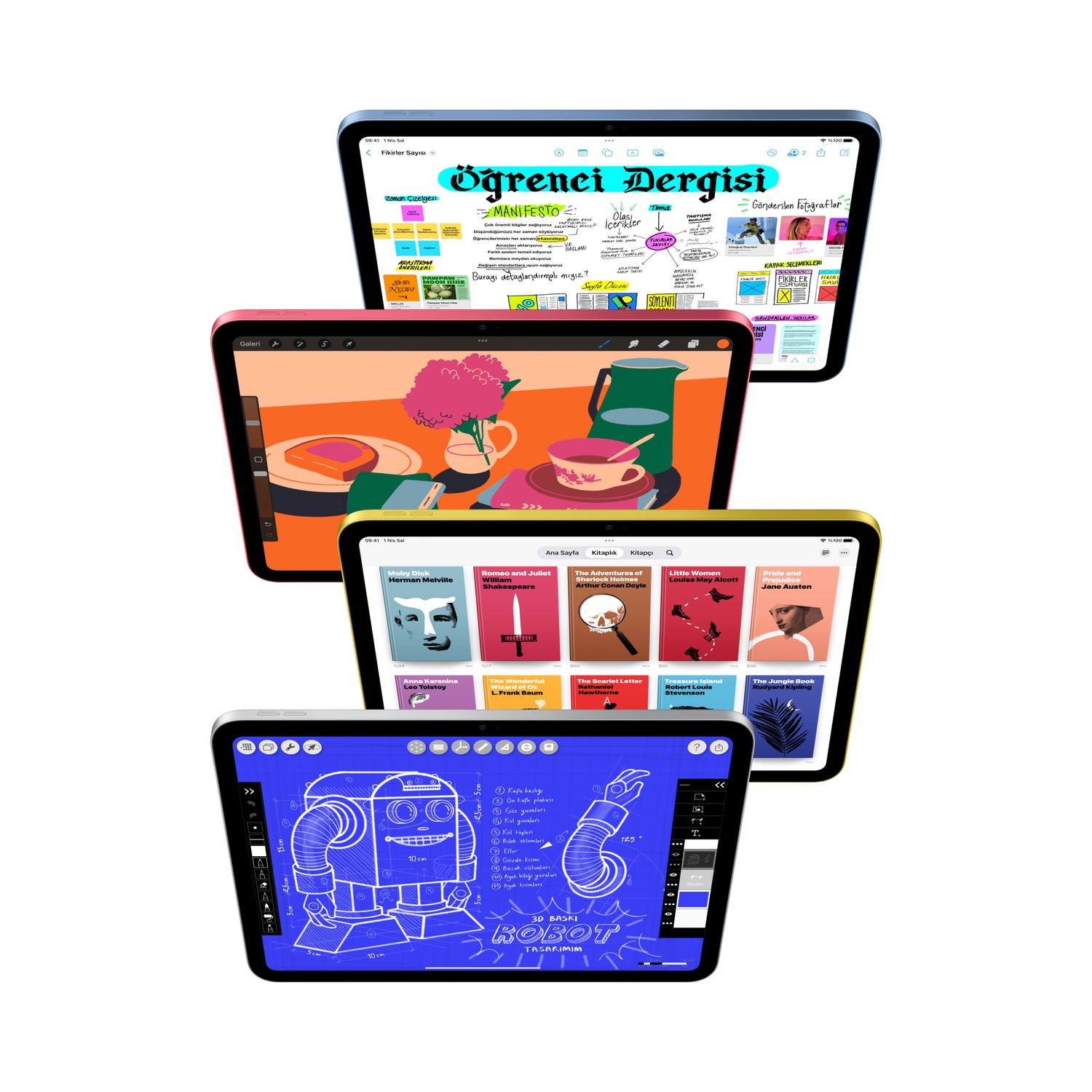 Apple iPad A16 Wi-Fi + Cellular 128GB - Pembe MD7J4TU/A