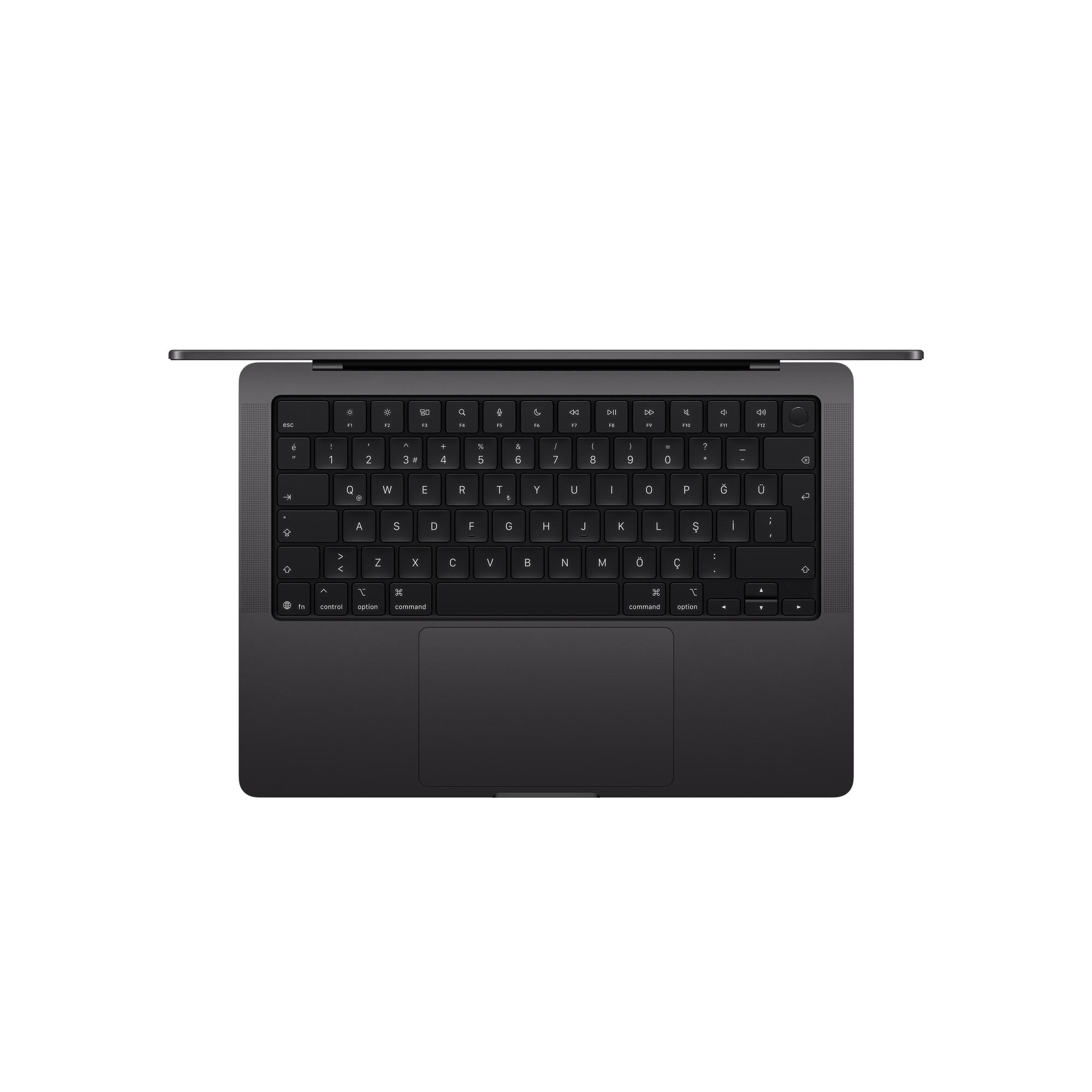 MacBook Pro 14 inç M5 Çip 10 çekirdekli CPU 10 çekirdekli GPU 24GB Bellek 1TB SSD Uzay Siyahı MDE34TU/A