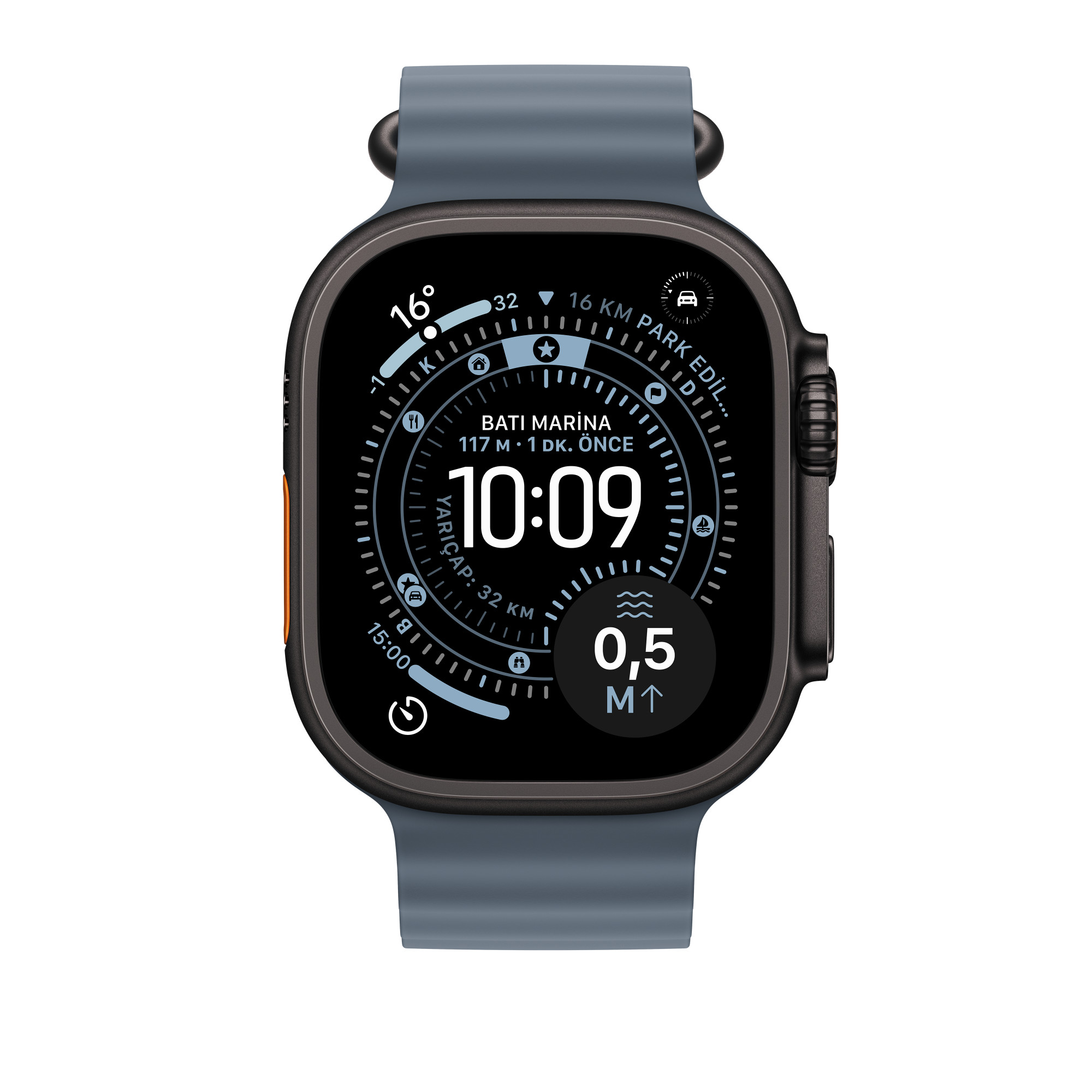 49 mm Demir Mavisi Ocean Kordon Uzatma Kiti - Siyah Titanyum MGCK4ZM/A