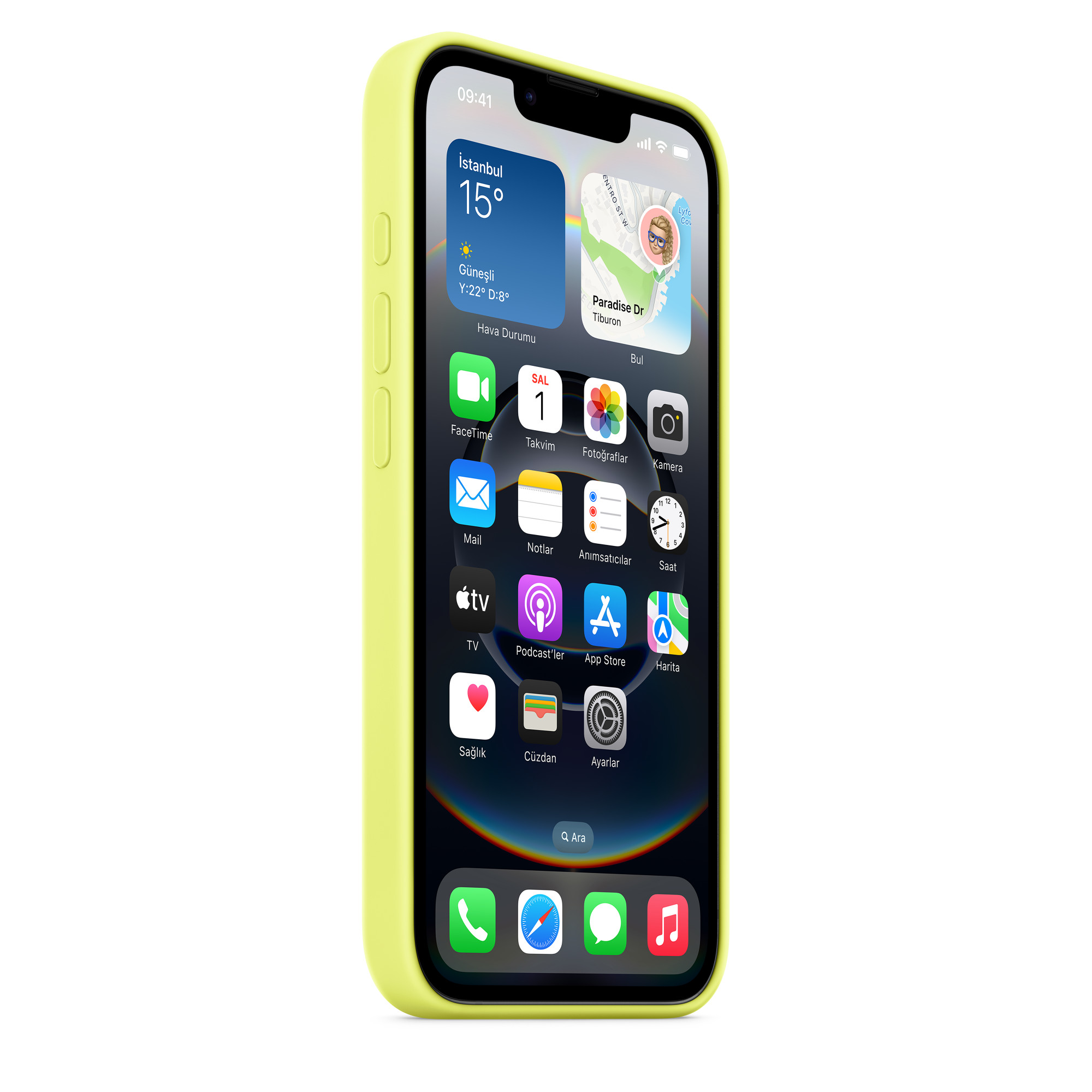 iPhone 16e Silikon Kılıf – Neon Yeşil MGYW4ZM/A