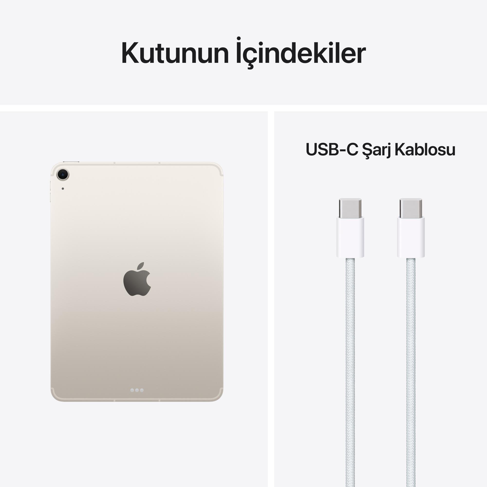 Apple 11 inç iPad Air M4 Wi-Fi + Cellular 256GB Yıldız Işığı MH7F4TU/A
