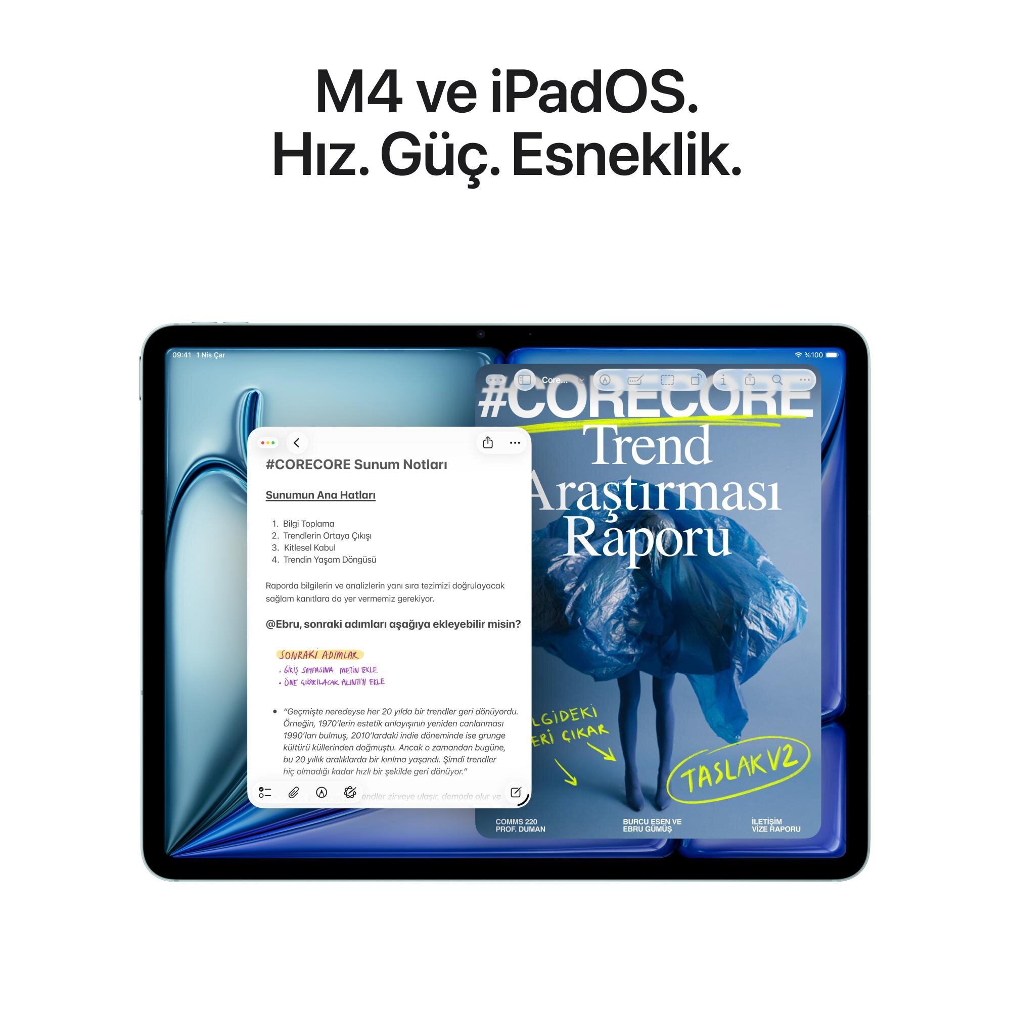 Apple 13 inç iPad Air M4 Wi-Fi + Cellular 512GB Uzay Grisi MH9M4TU/A