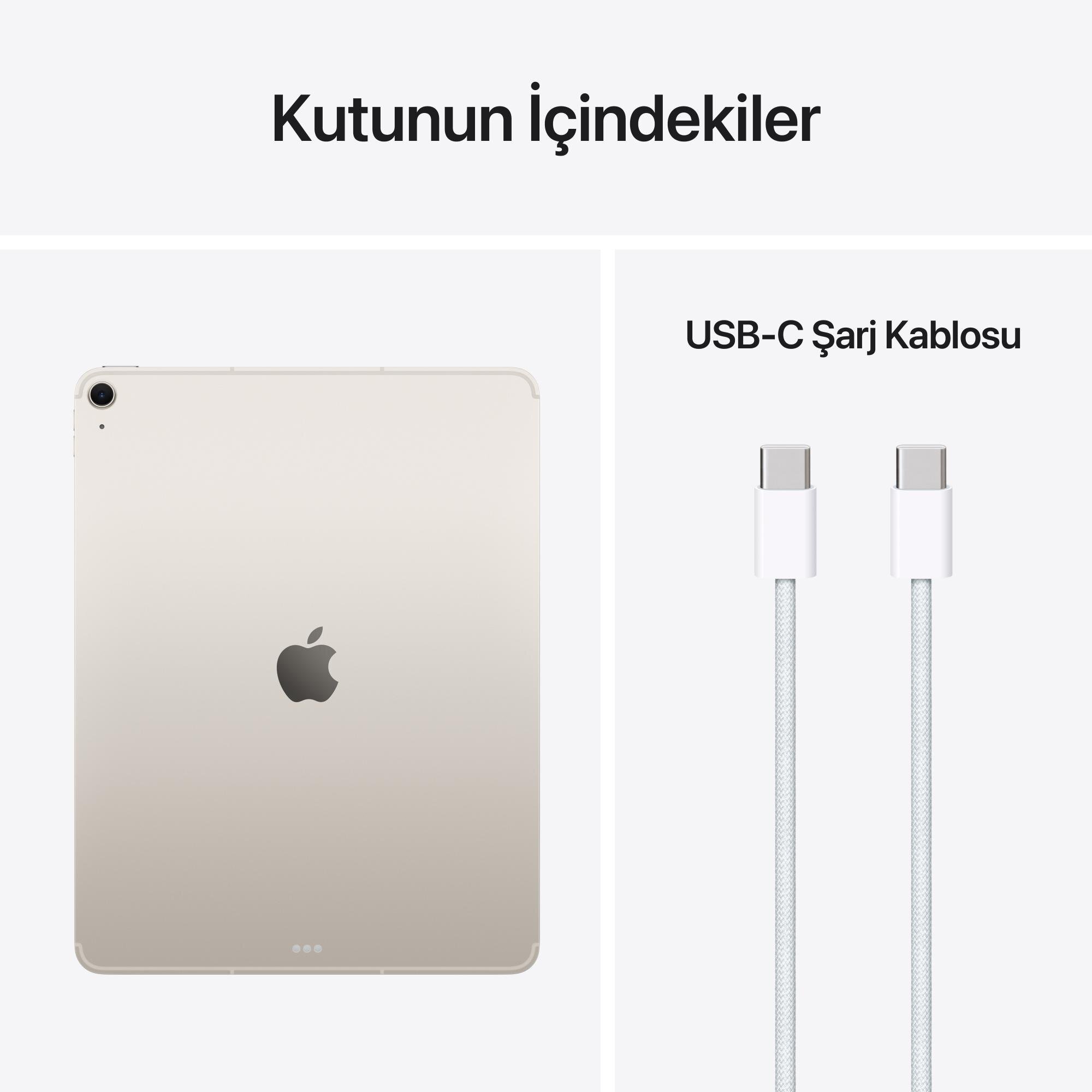 Apple 13 inç iPad Air M4 Wi-Fi + Cellular 1TB Yıldız Işığı MH9U4TU/A