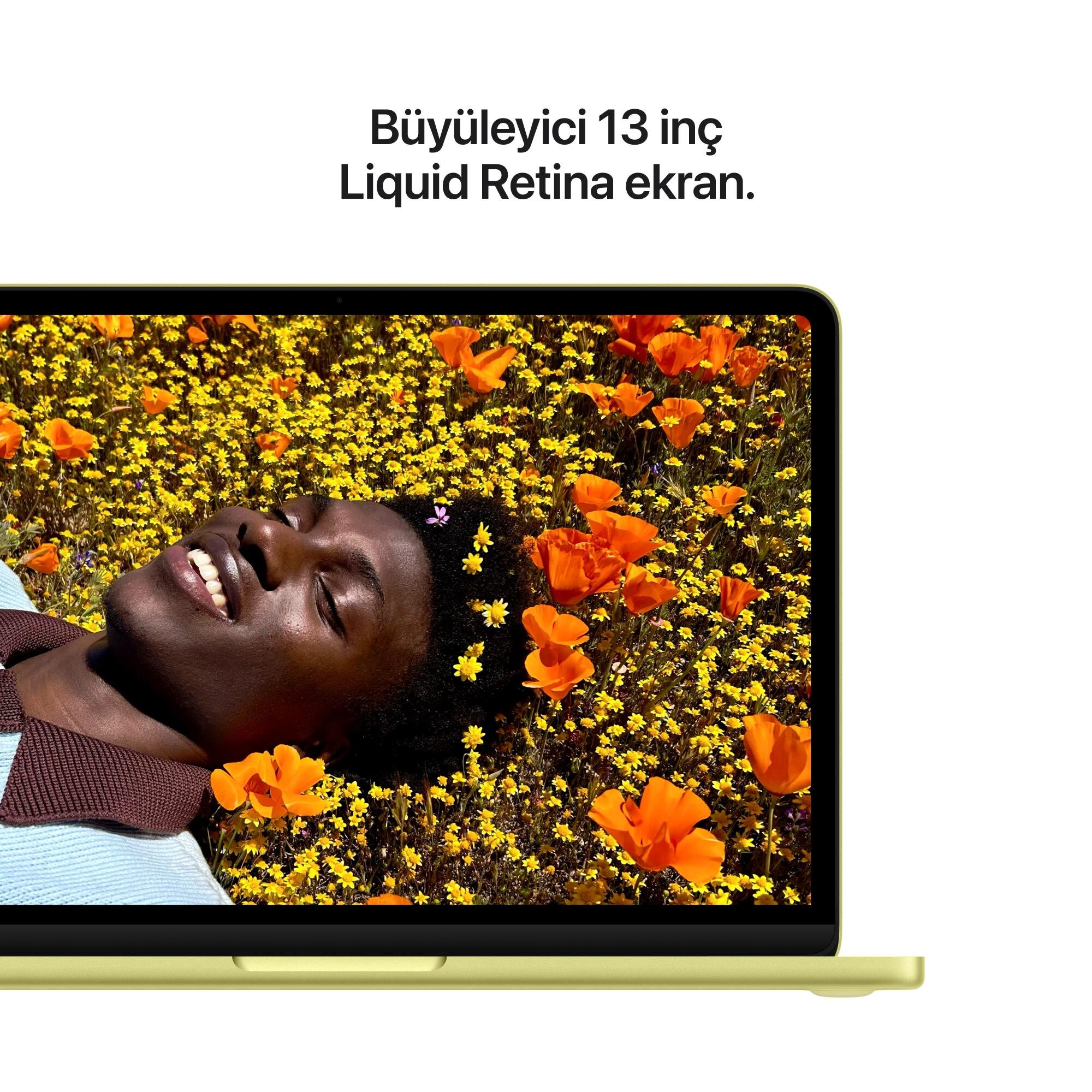 Apple MacBook Neo 13 inç A18 Pro Çip 6 Çekirdekli CPU 5 Çekirdekli GPU 8GB Bellek 512GB SSD Touch ID Puslu Sarı MHFE4TU/A