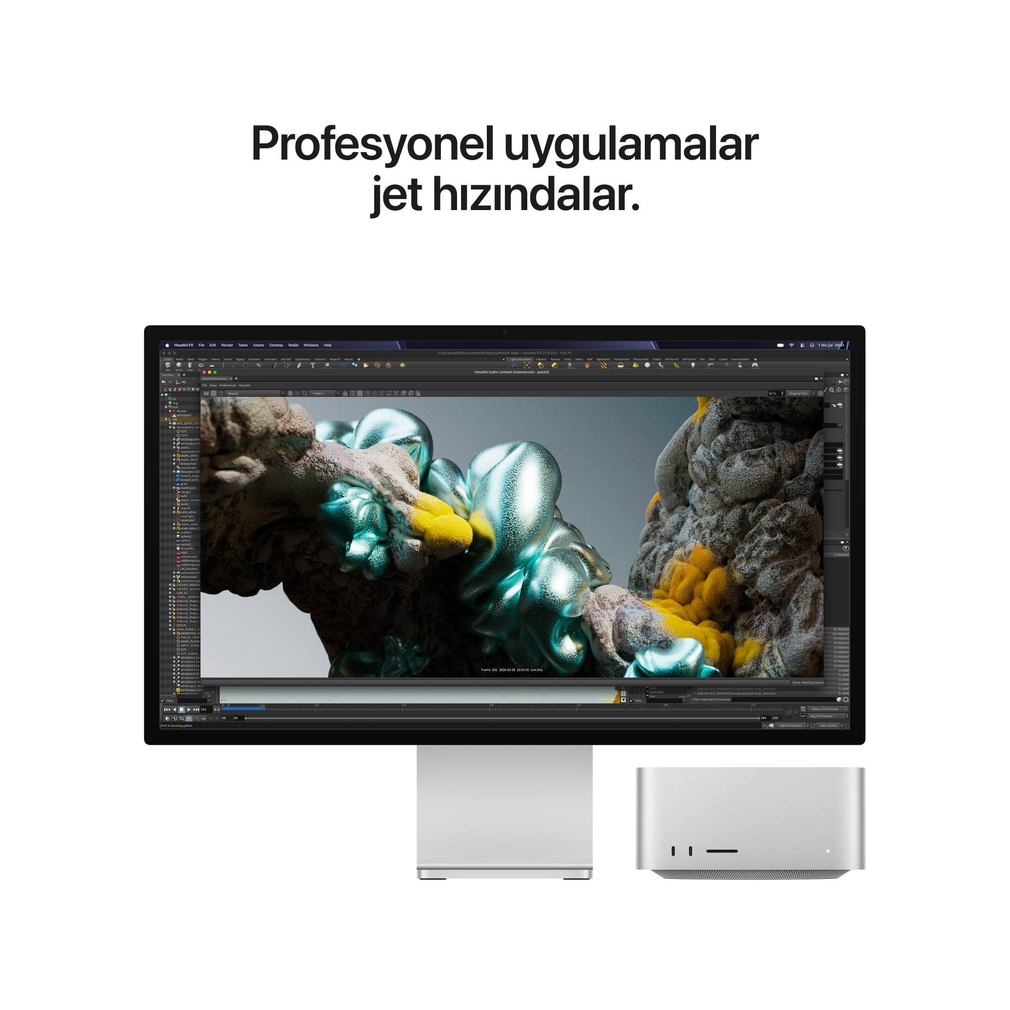 Mac Studio Apple M5 Max Çip 18 Çekirdekli CPU 32 Çekirdekli GPU 36GB Bellek 512GB SSD MHL64TU/A