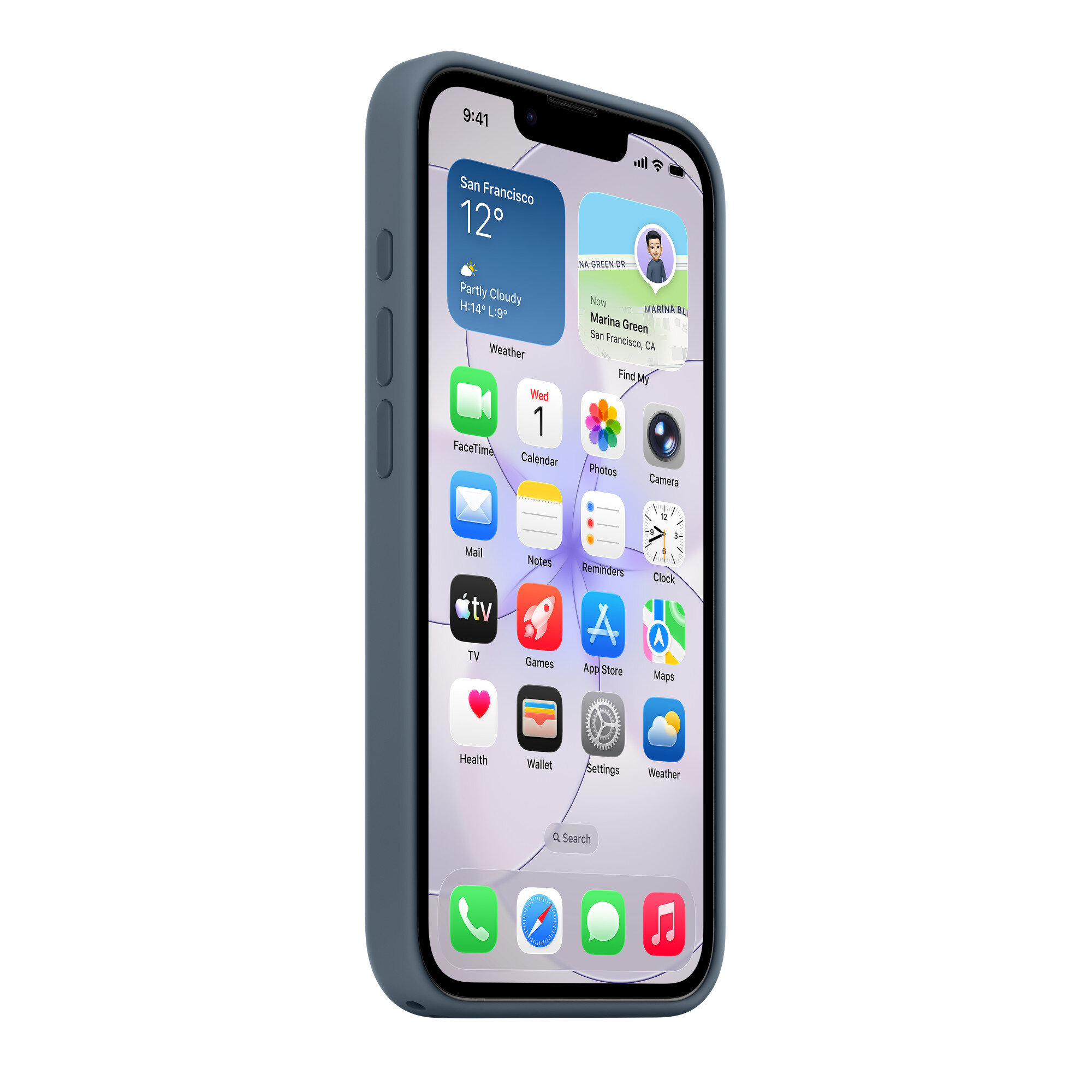 iPhone 17e için MagSafe özellikli Silikon Kılıf – Demir Mavisi MHWE4ZM/A