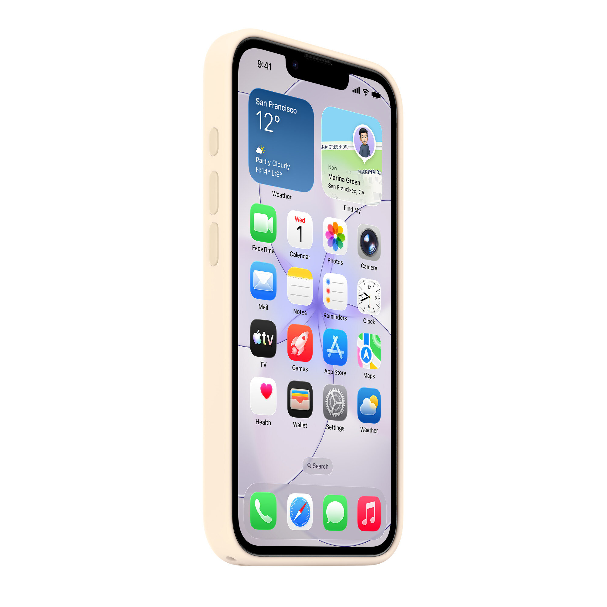 iPhone 17e için MagSafe özellikli Silikon Kılıf – Vanilya MHWG4ZM/A