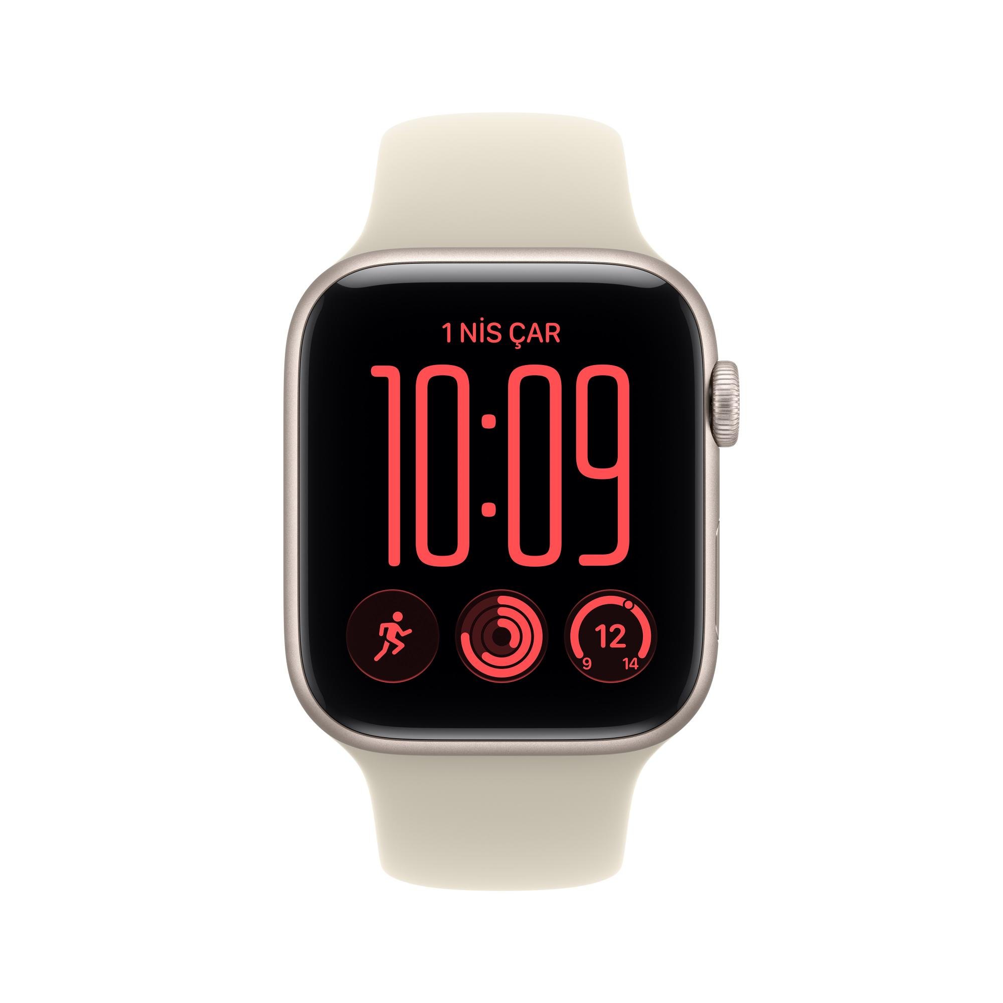 Apple Watch SE 3 GPS + Cellular 40mm Yıldız Işığı Alüminyum Kasa ve Kum Beji Spor Kordon - S/M MJLC4TU/A