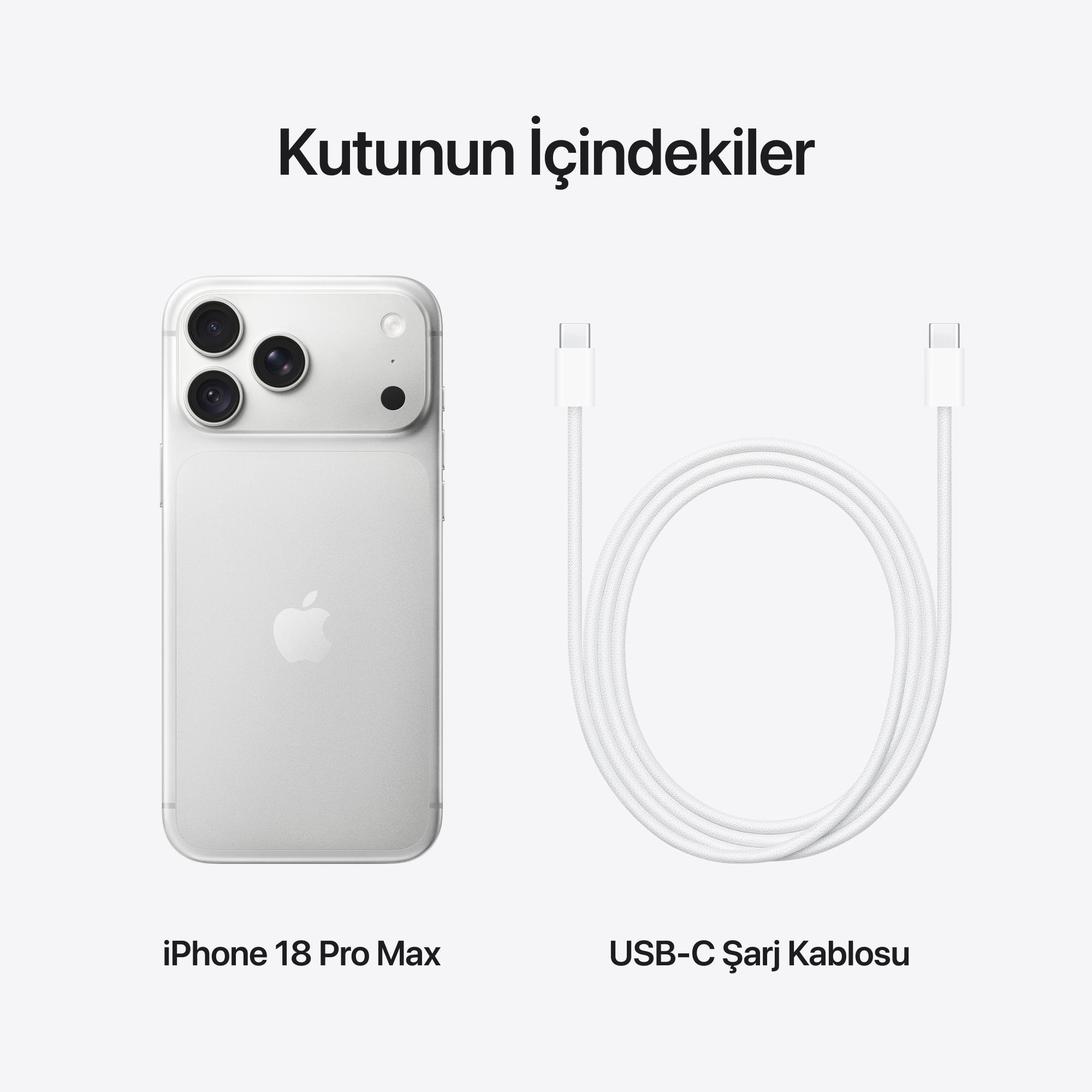 iPhone 18 Pro Max 2TB Gümüş MJY34TU/A