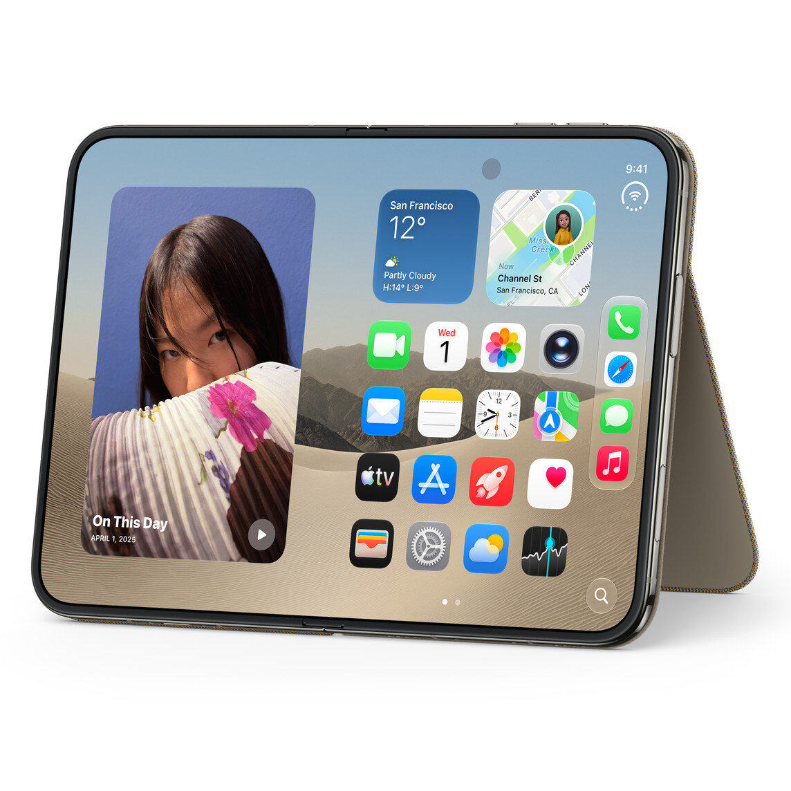 iPhone Duo için Stantlı Folio - Vizon Grisi MKR64ZM/A