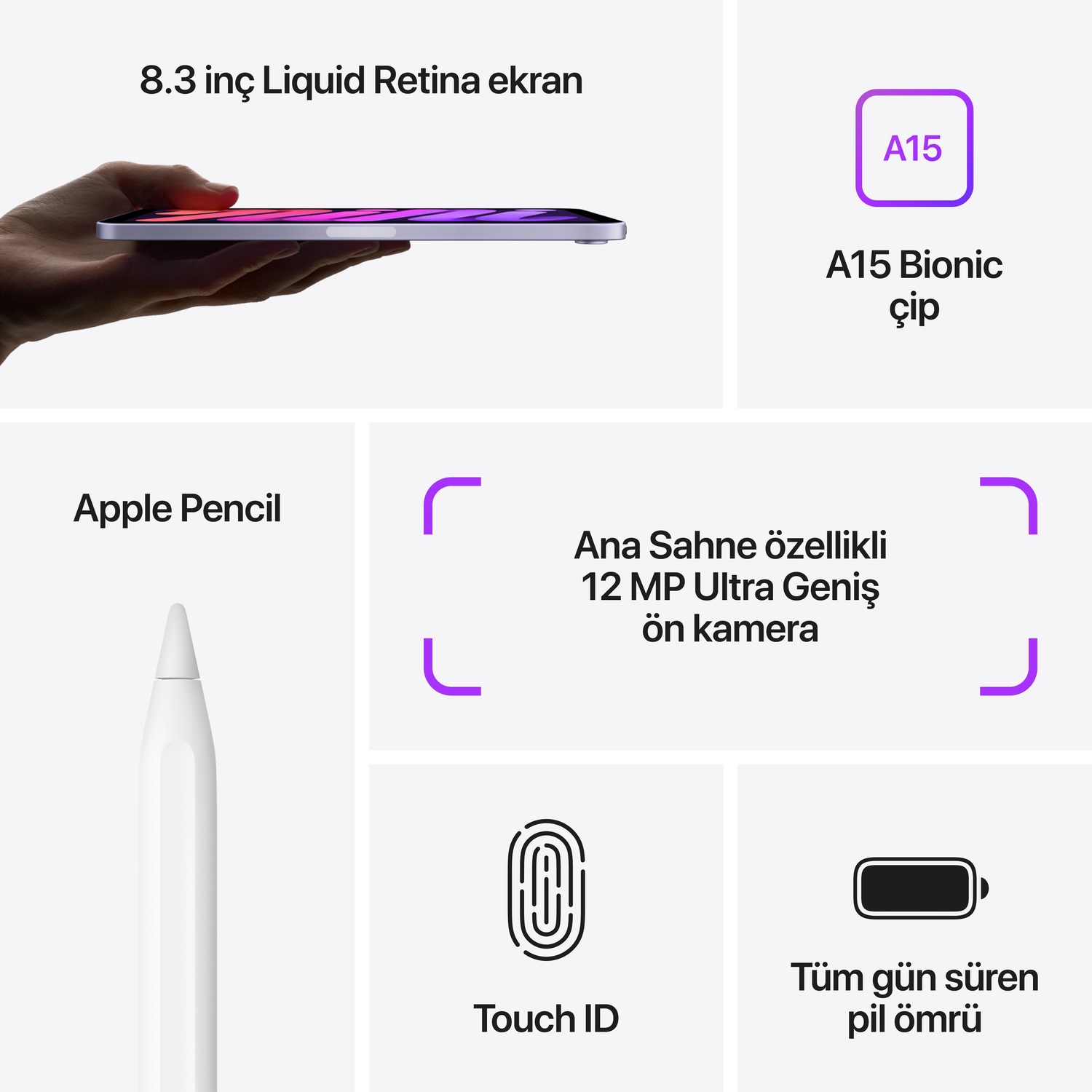 Apple iPad mini 8.3 inç  Wi-Fi 64GB - Pembe  MLWL3TU/A