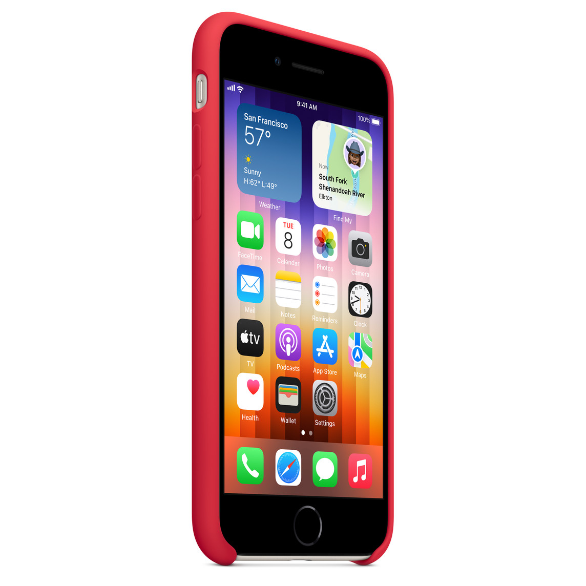Apple iPhone SE için Silikon Kılıf - (PRODUCT)RED MN6H3ZM/A