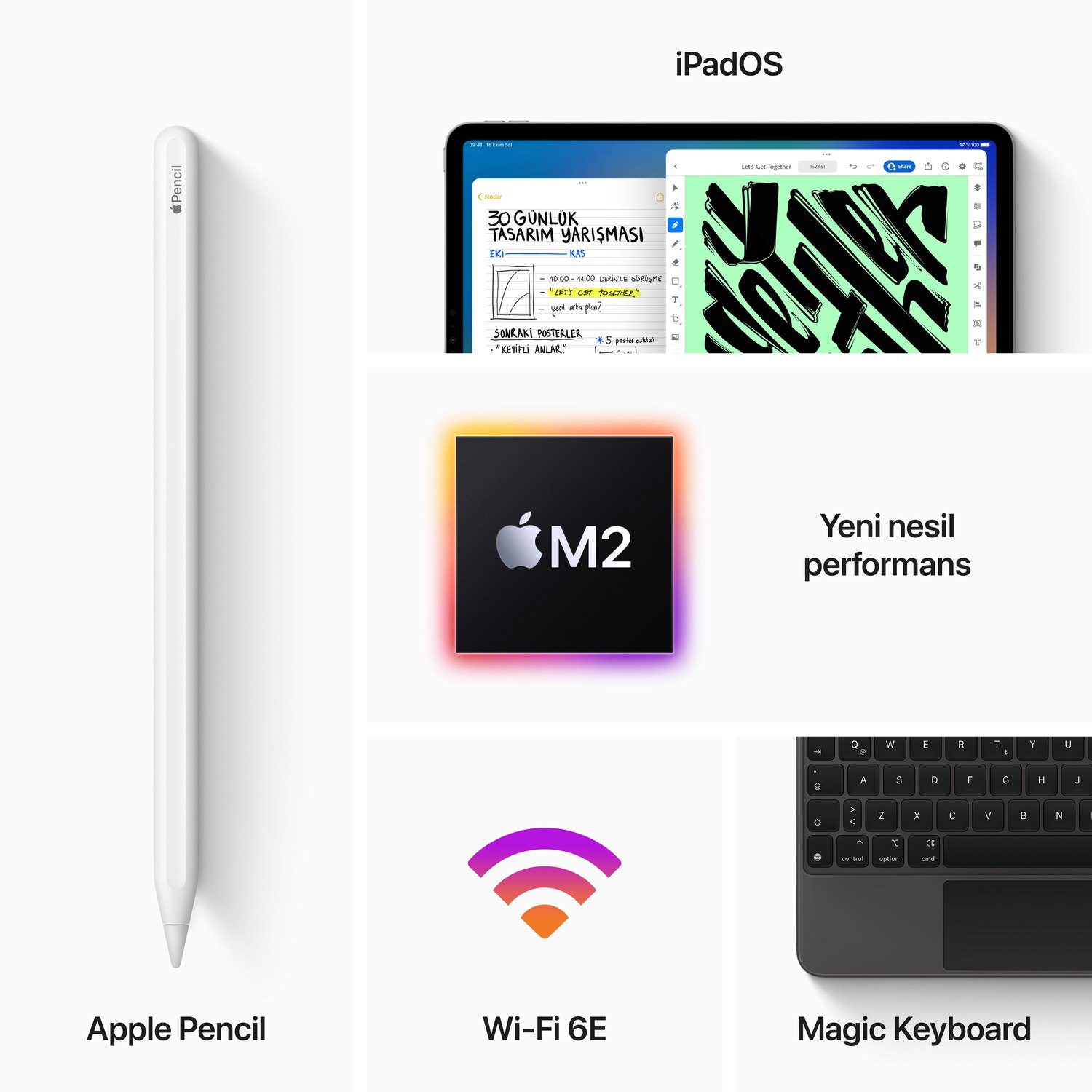 Apple 11 inç iPad Pro Wi-Fi 128GB - Uzay Grisi  MNXD3TU/A