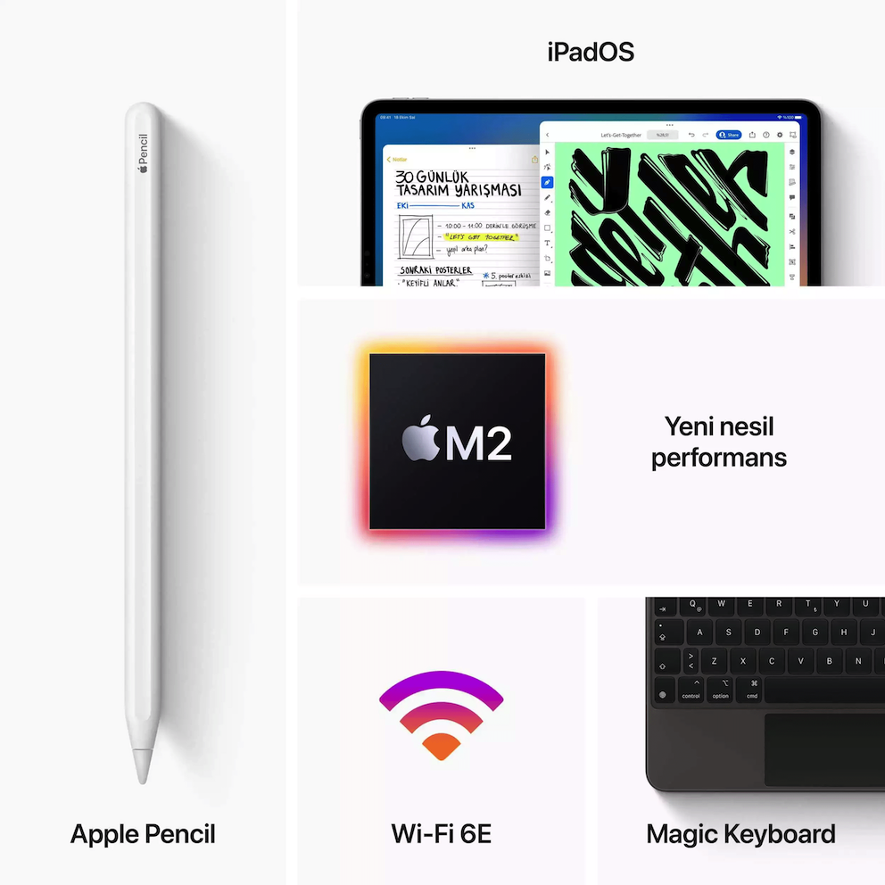 Apple 11 inç iPad Pro Wi-Fi 128GB - Gümüş  MNXE3TU/A