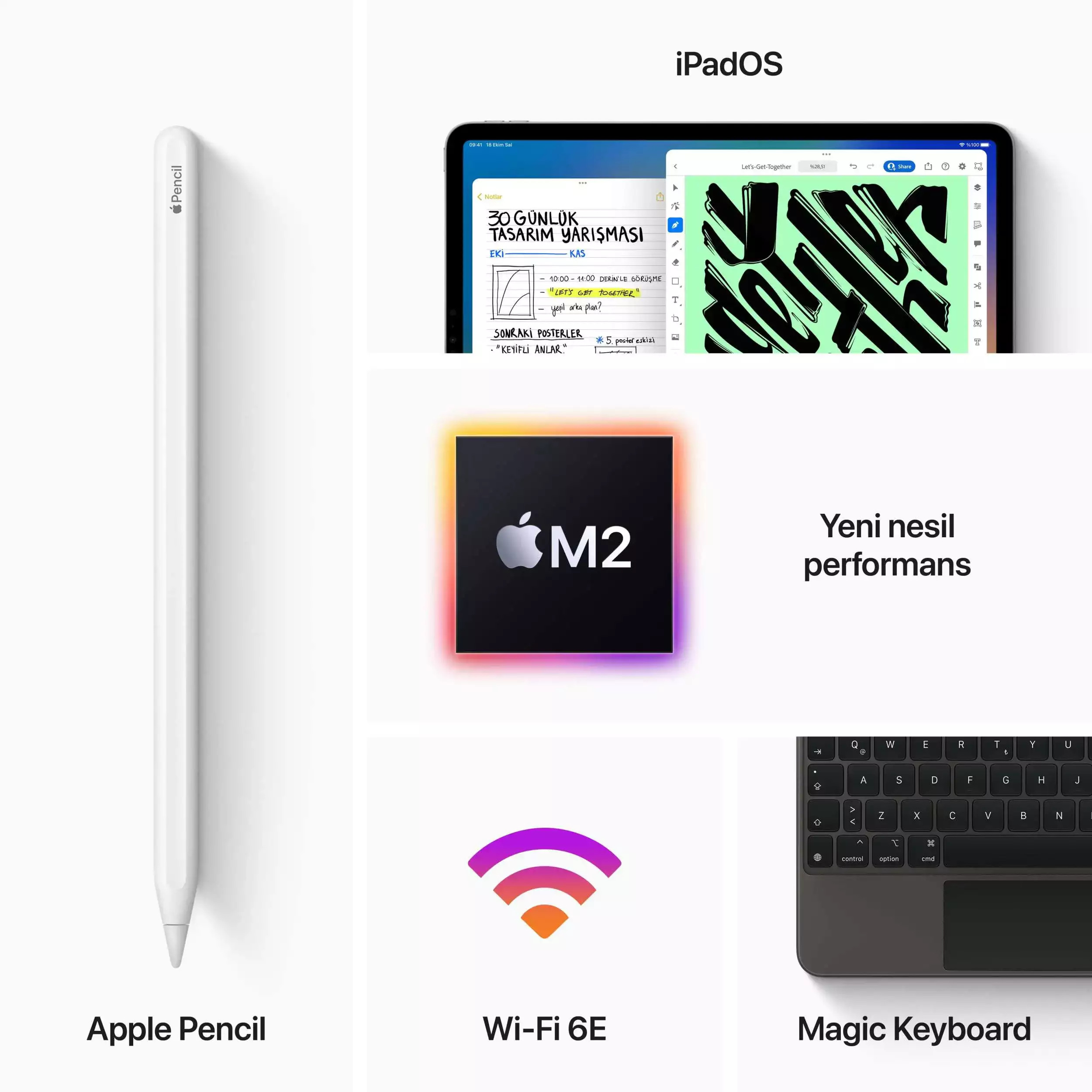 Apple 11 inç iPad Pro Wi-Fi 256GB - Gümüş  MNXG3TU/A