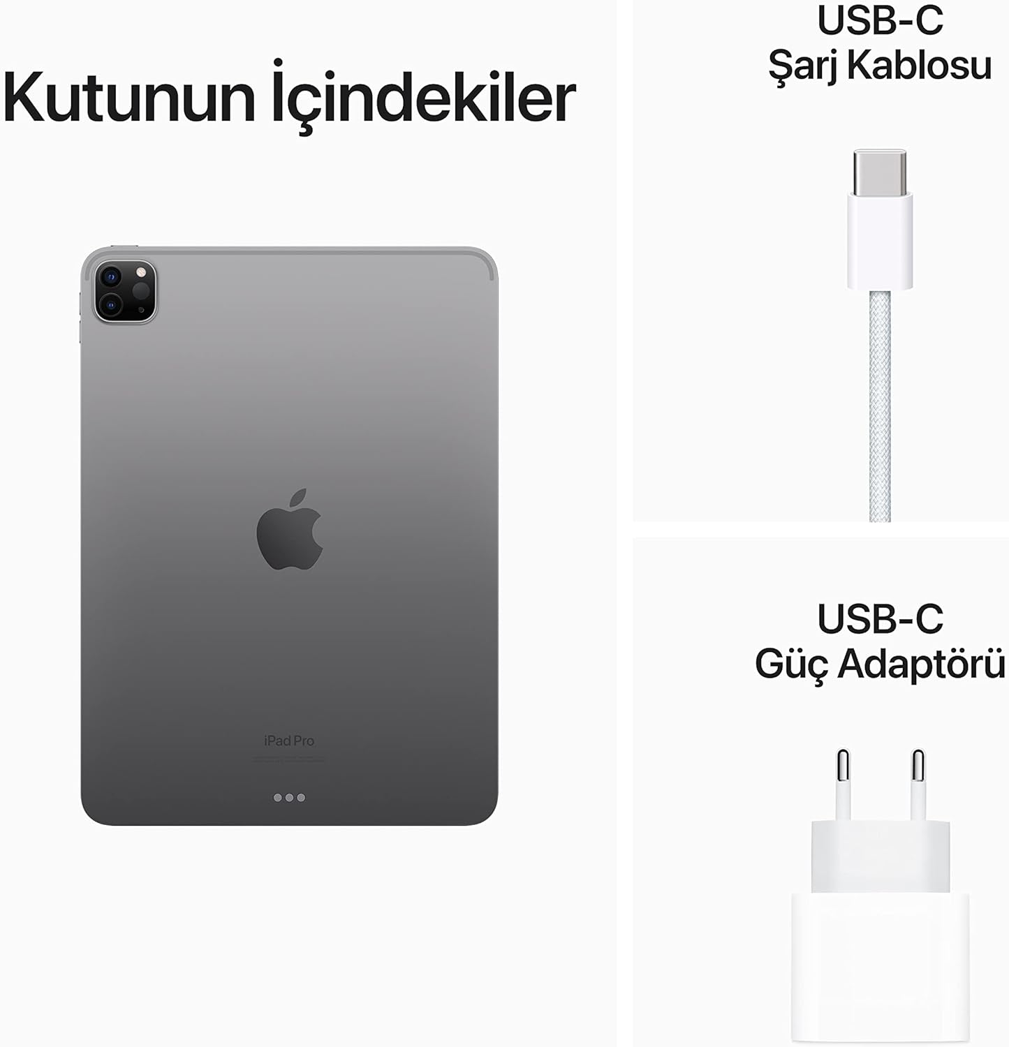 Apple 11 inç iPad Pro Wi-Fi 2TB - Uzay Grisi MNXM3TU/A MNXM3TU/A