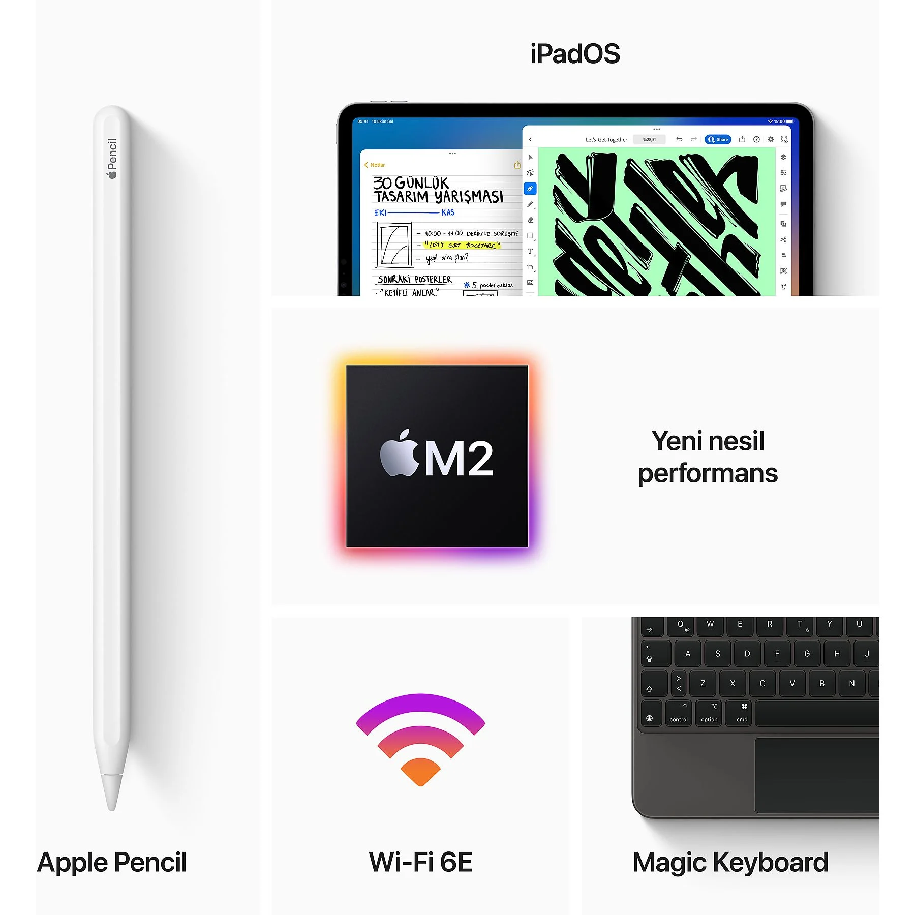 Apple 11 inç iPad Pro Wi-Fi 2TB - Gümüş MNXN3TU/A MNXN3TU/A