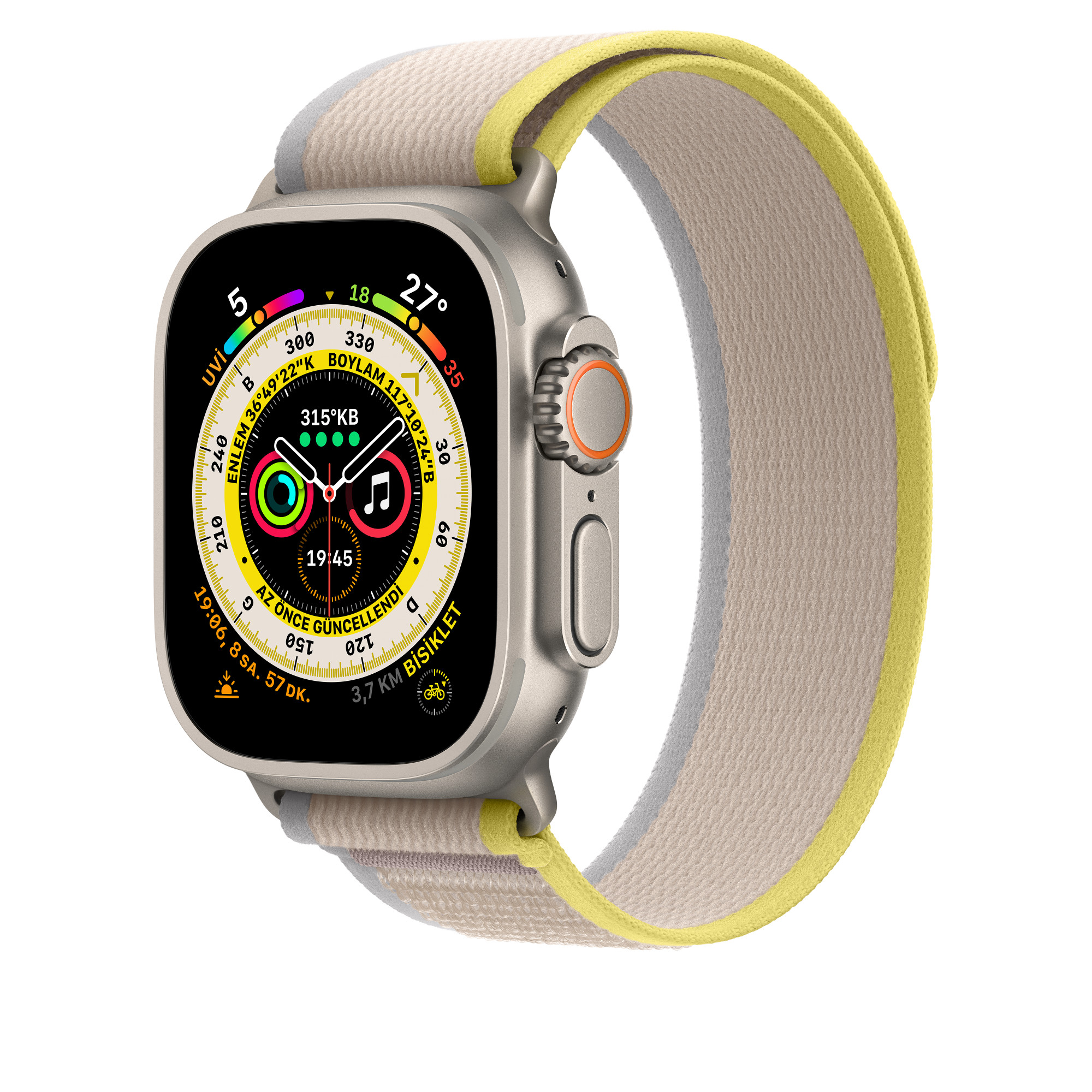 Apple Watch 49mm Sarı/Bej Trail Loop - S/M MQEG3ZM/A