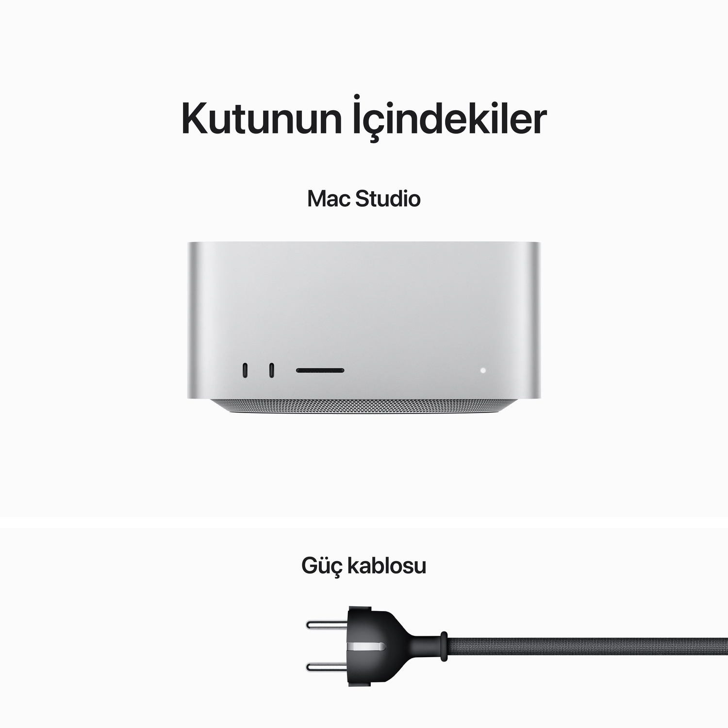 Mac Studio M2 Ultra çip 24 Çekirdekli CPU 60 çekirdekli GPU 1TB SSD MQH63TU/A