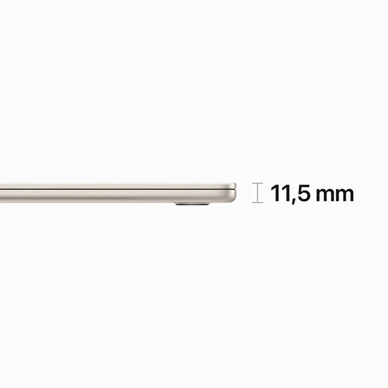 15 inç MacBook Air M2 çip 8 Çekirdekli CPU ve 10 çekirdekli GPU 256GB - Yıldız Işığı MQKU3TU/A