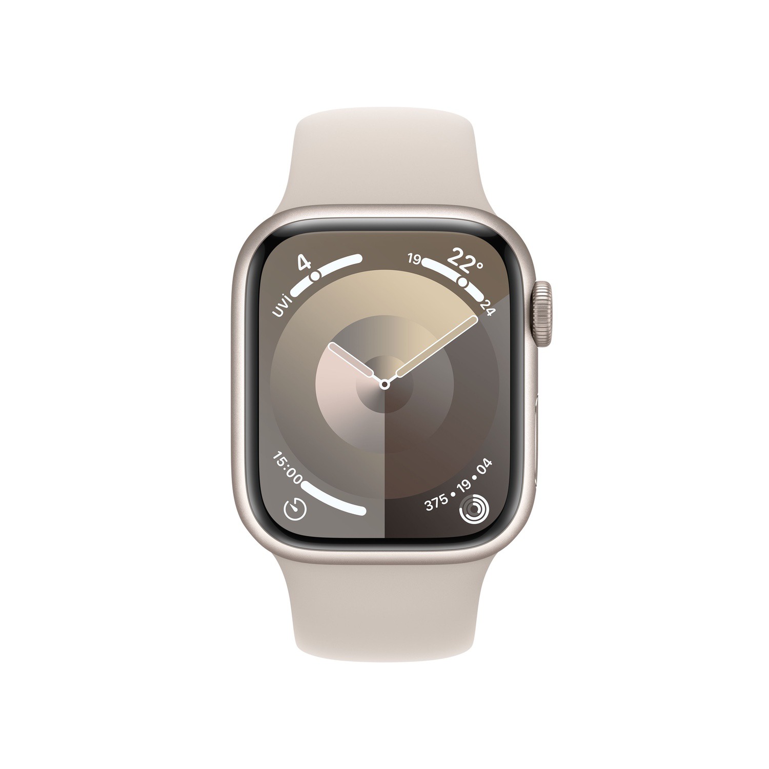 Apple Watch Series 9 GPS 41mm Yıldız Işığı Alüminyum Kasa ve Yıldız Işığı Spor Kordon - M/L  MR8U3TU/A