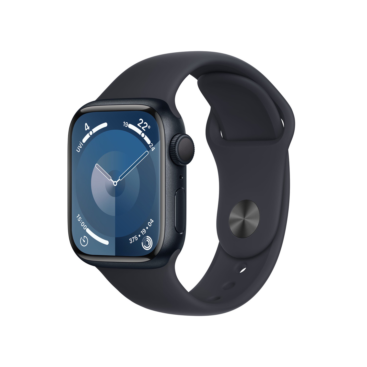 Apple Watch Series 9 GPS 41mm Gece Yarısı Alüminyum Kasa ve Gece Yarısı Spor Kordon - S/M  MR8W3TU/A