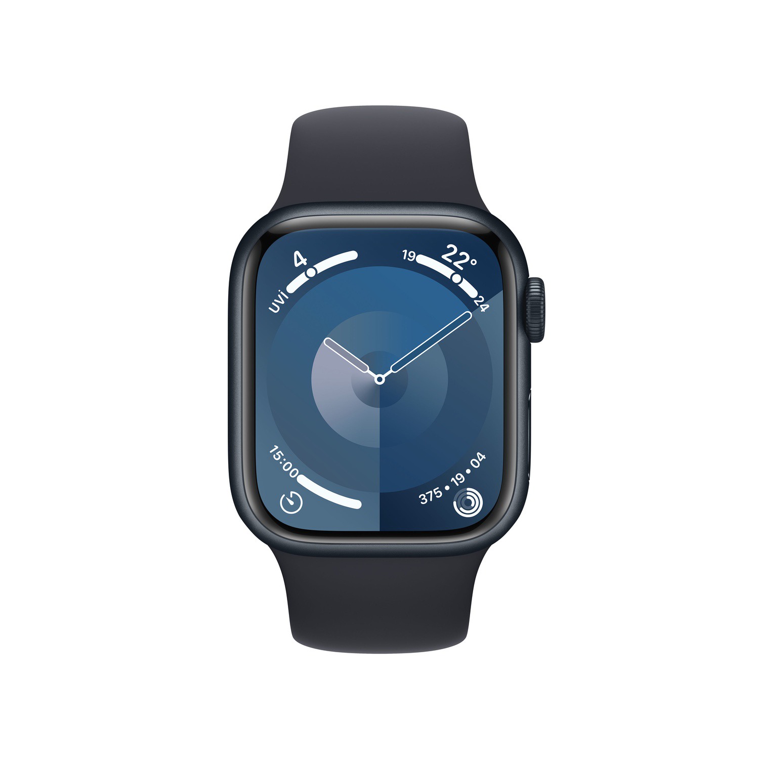 Apple Watch Series 9 GPS 41mm Gece Yarısı Alüminyum Kasa ve Gece Yarısı Spor Kordon - S/M  MR8W3TU/A