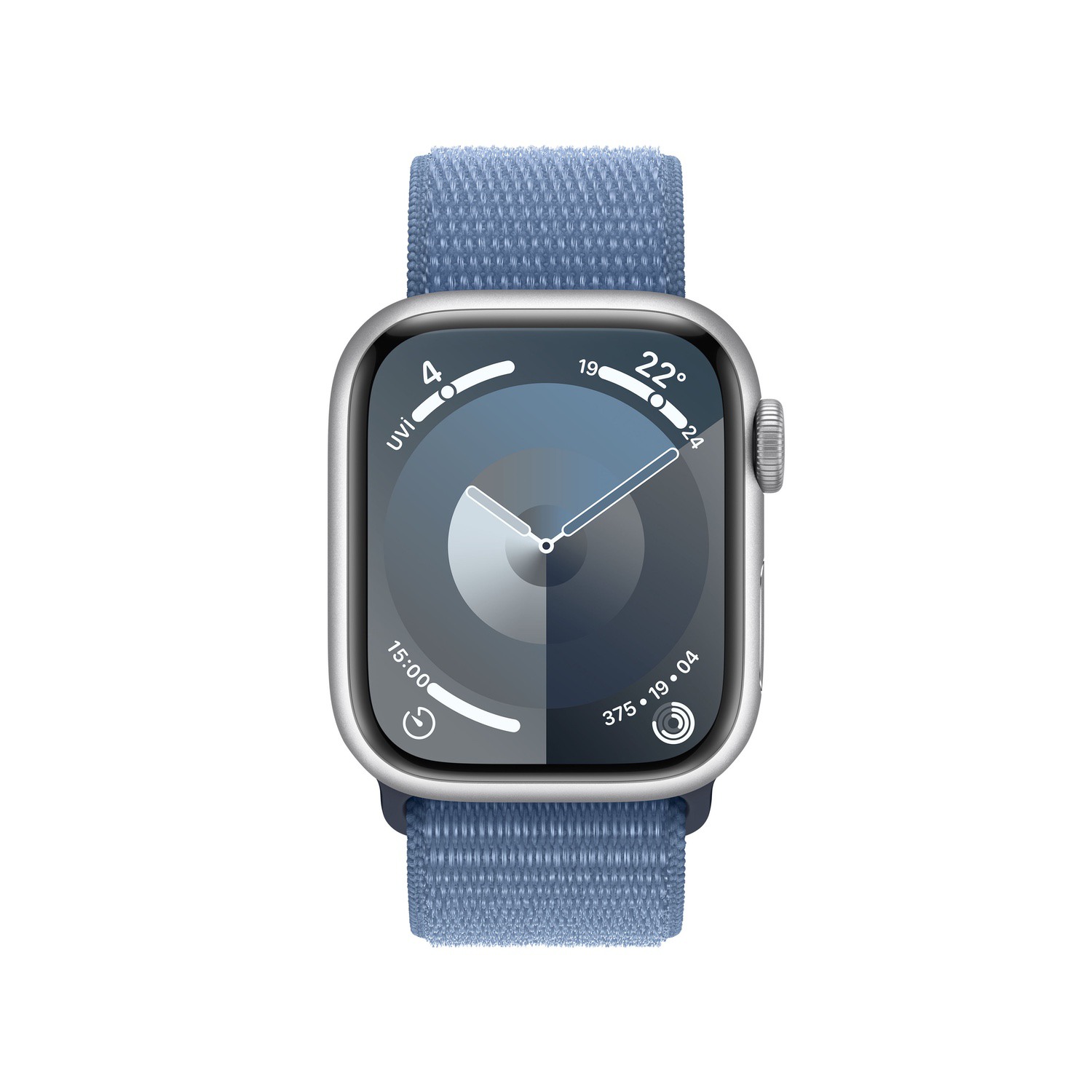 Apple Watch Series 9 GPS 41mm Gümüş Rengi Alüminyum Kasa ve Buz Mavisi Spor Loop  MR923TU/A