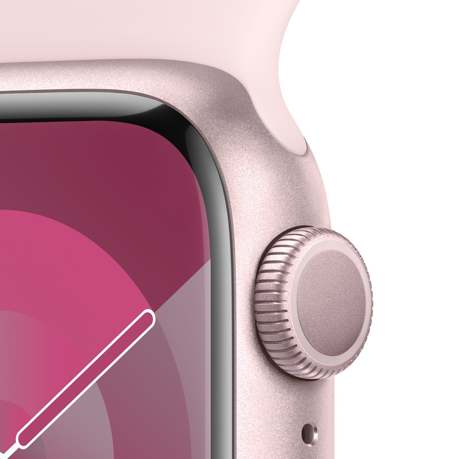 Apple Watch Series 9 GPS 41mm Pembe Alüminyum Kasa ve Uçuk Pembe Spor Kordon - M/L  MR943TU/A