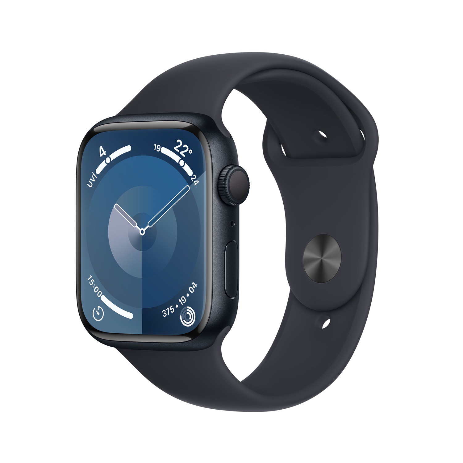 Apple Watch Series 9 GPS 45mm Gece Yarısı Alüminyum Kasa ve Gece Yarısı Spor Kordon - S/M  MR993TU/A