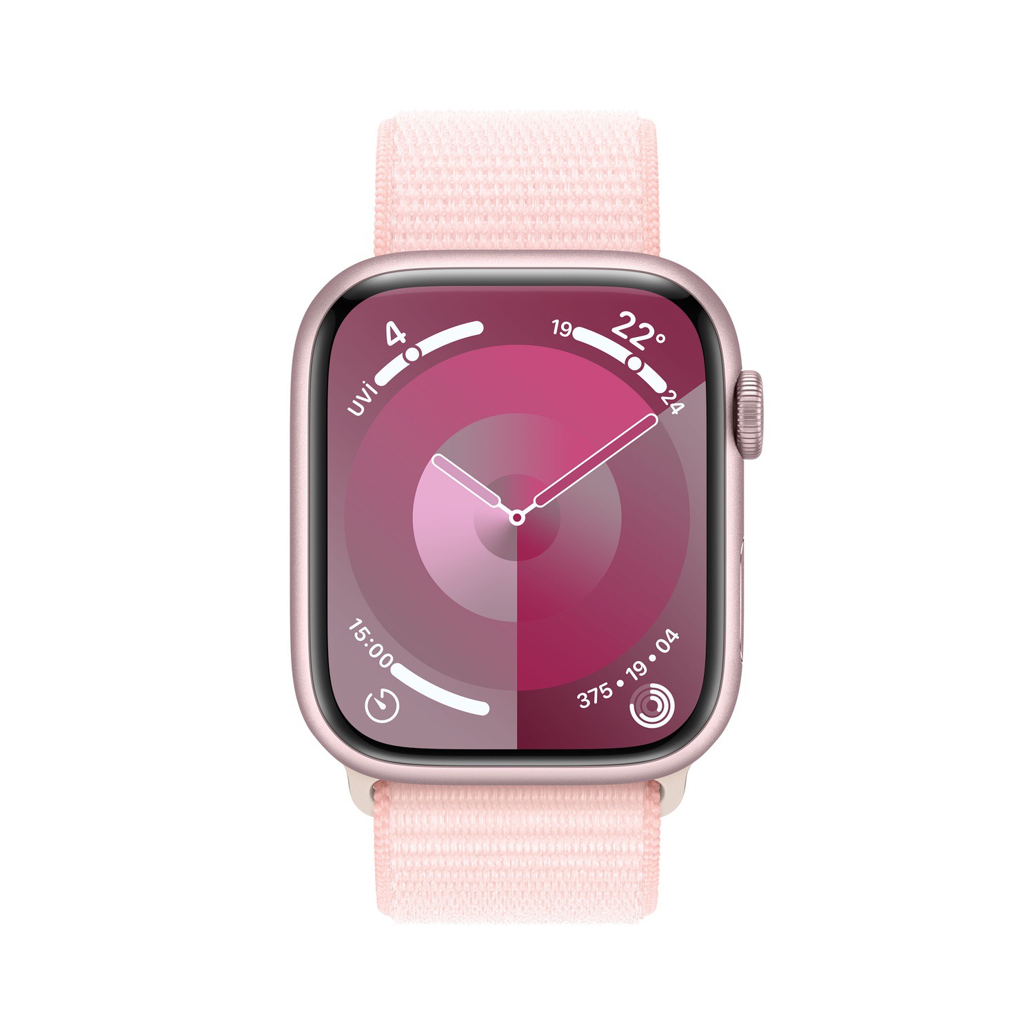 Apple Watch Series 9 GPS 45mm Pembe Alüminyum Kasa ve Uçuk Pembe Spor Loop  MR9J3TU/A